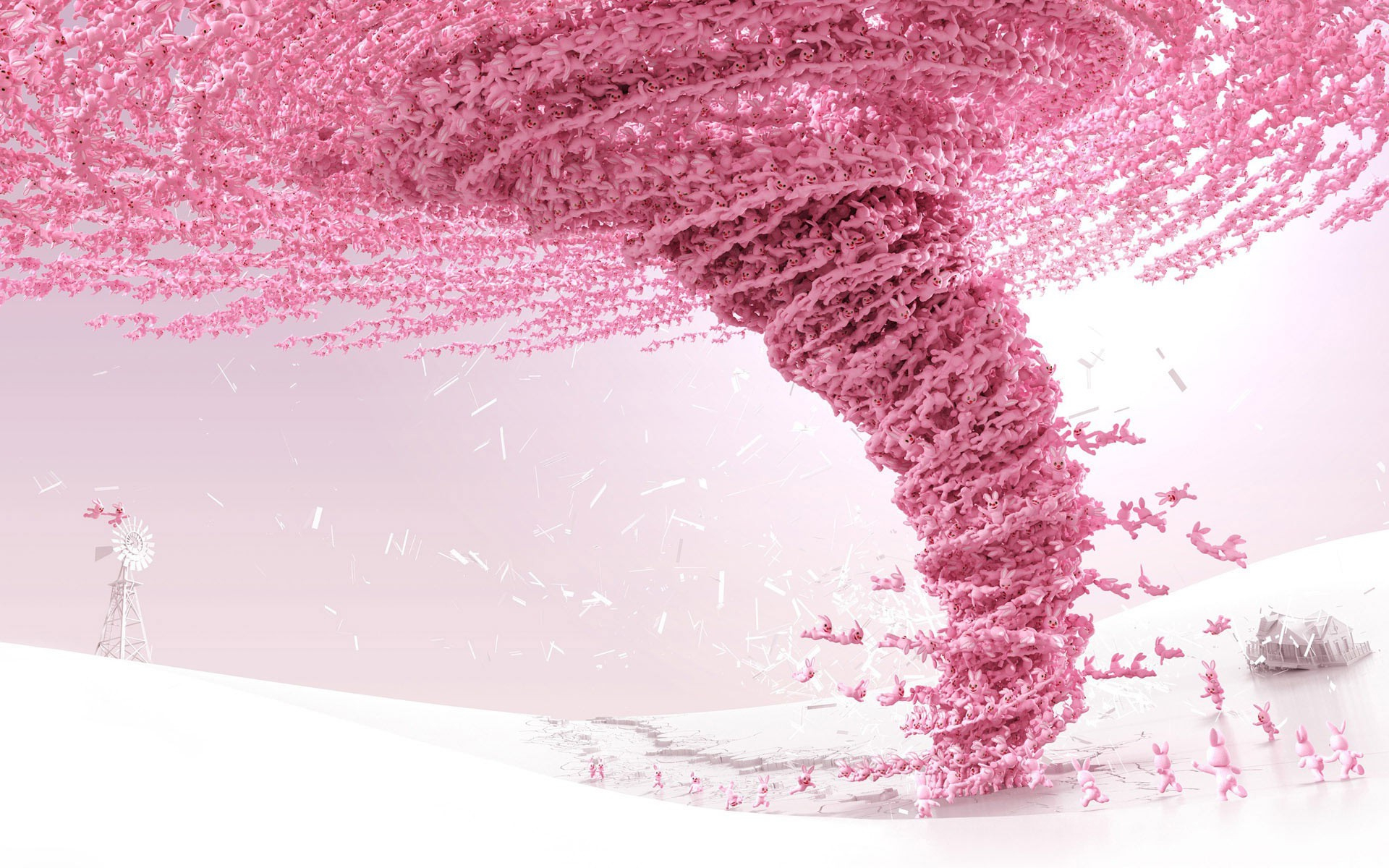 1920x1200 abstract, Tornado, CGI, Pink Wallpapers HD / Desktop and Mobile Backgrounds