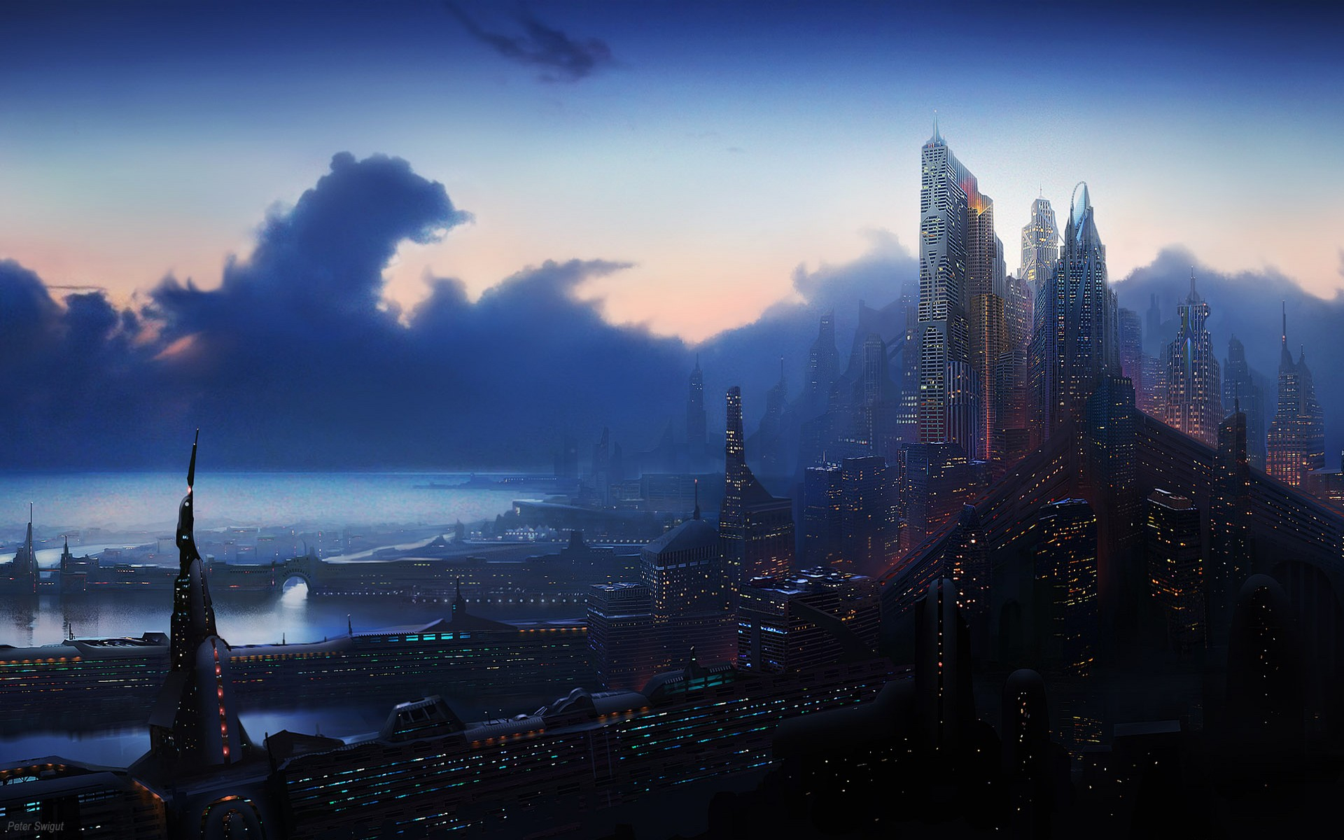 1920x1200 1200+ Sci Fi City HD Wallpapers and Backgrounds