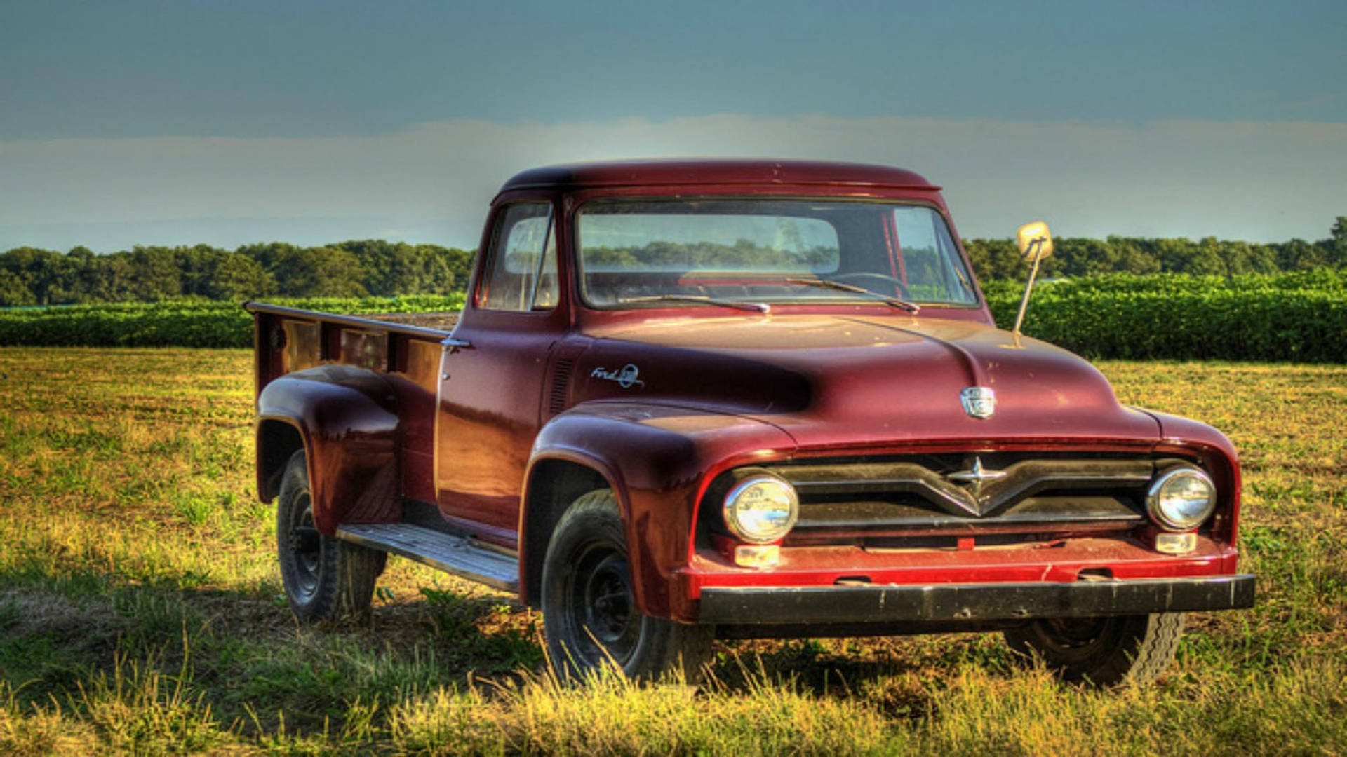 1920x1080 Download 1953 Red Old Ford Truck Wallpaper
