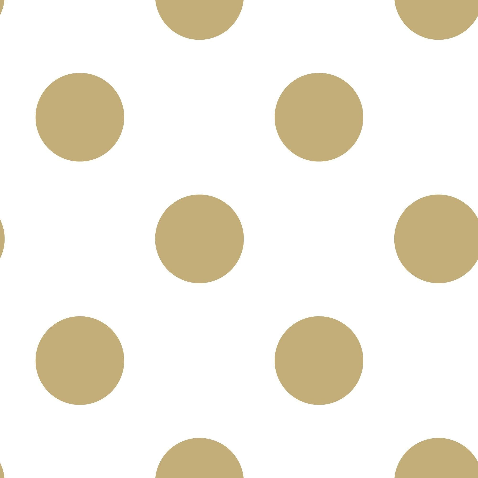 2000x2000 Graham \u0026 Brown Kids at Home 56-sq ft White and Gold Paper Polka Dot Unpasted Wallpaper in the Wallpaper department at