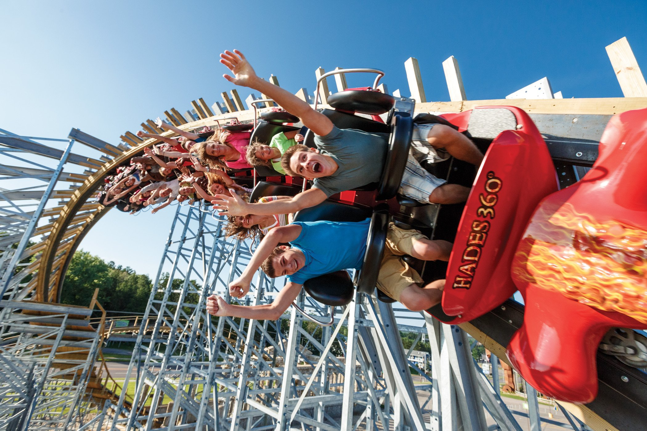 2100x1400 Roller coaster amusement park fun rides 1roll adventure summer people wallpaper | | 663401