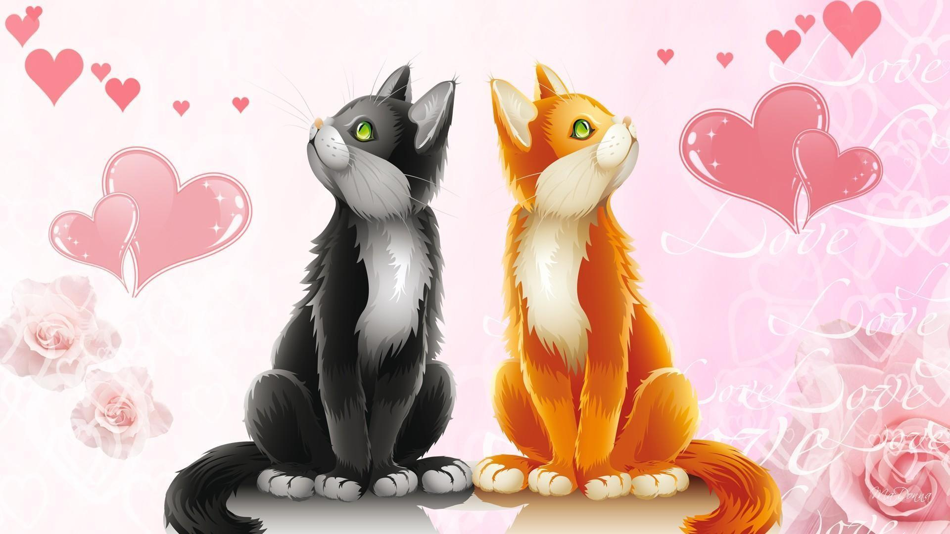 1920x1080 Kittens Valentines Wallpapers