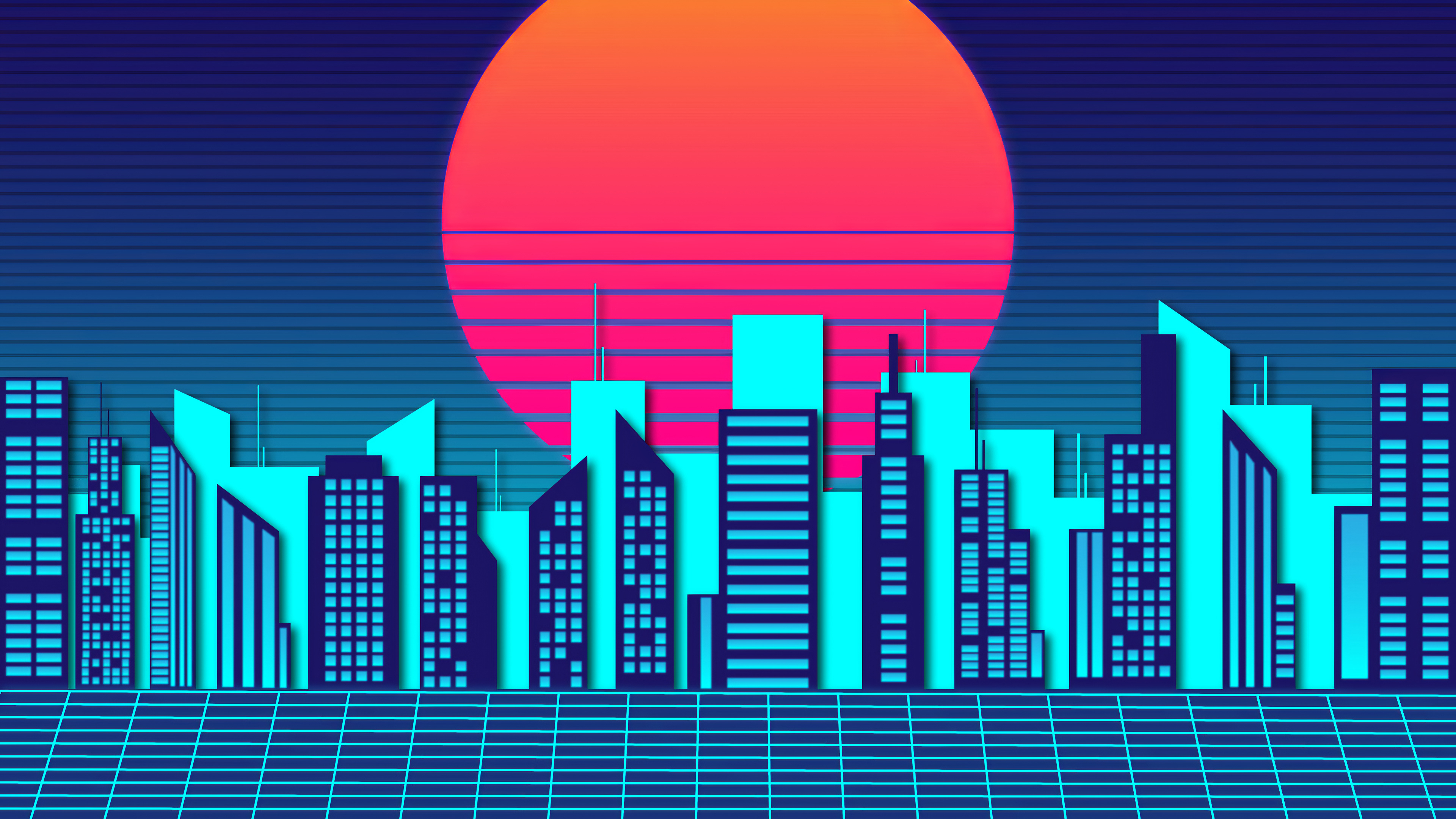 3840x2160 Retro City Wave 4k, HD Artist, 4k Wallpapers, Images, Backgrounds, Photos and Pictures