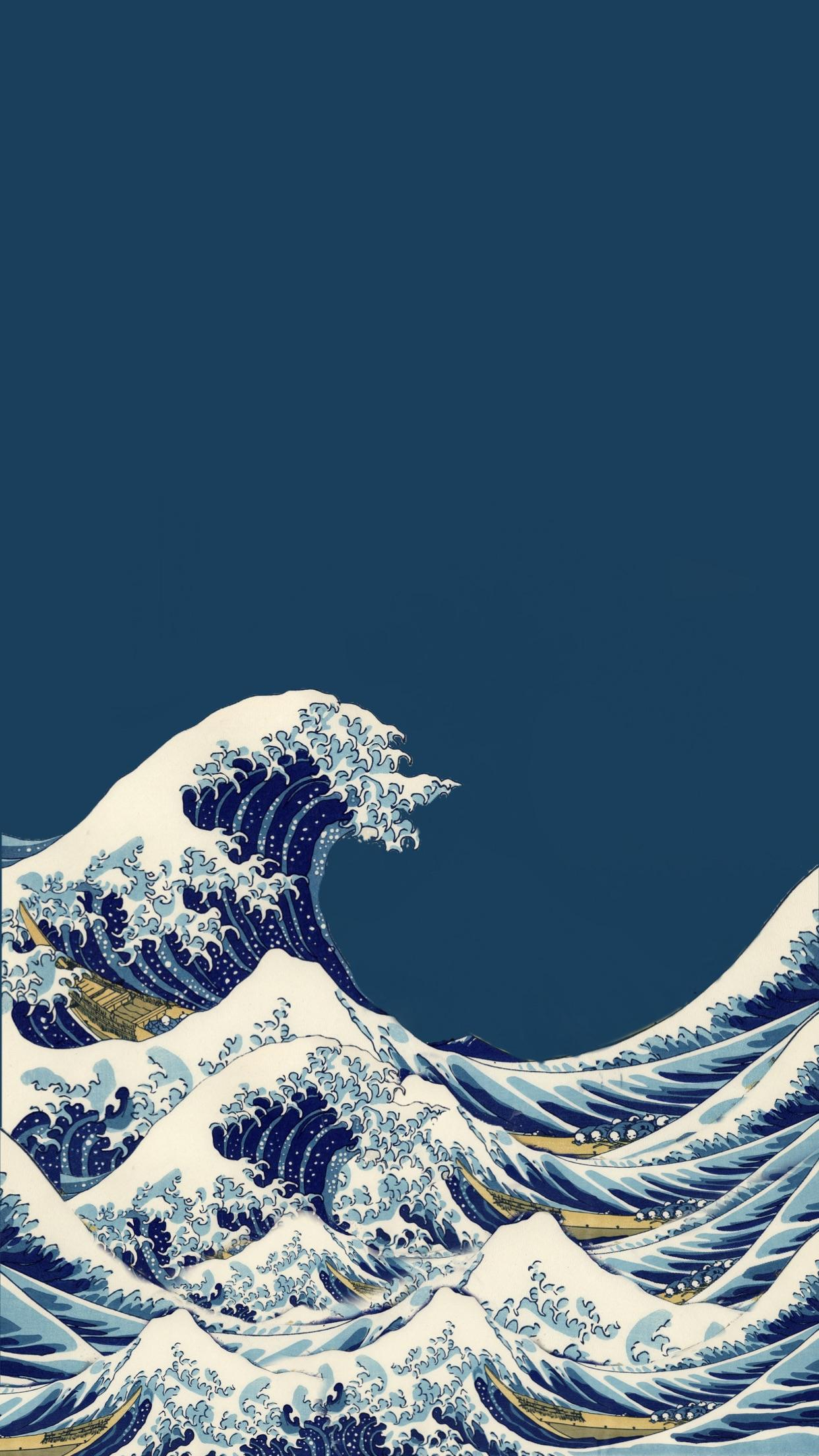 1242x2208 The Great Wave Off Kanagawa HD Wallpapers