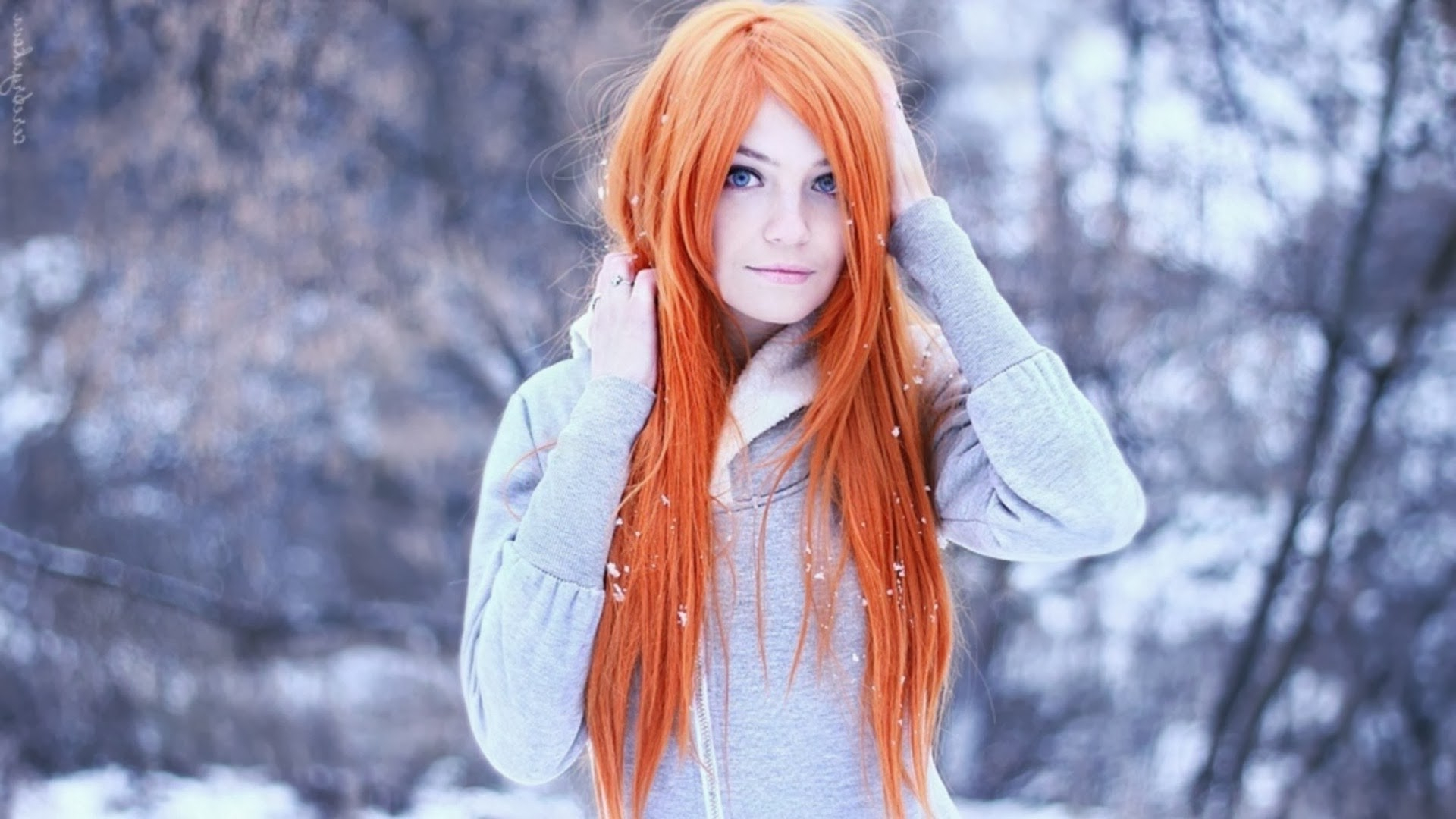 1920x1080 Wallpaper : redhead, model, long hair, anime, snow, winter, fashion, spring, clothing, beauty, season, costume, blond, hairstyle, px, photo shoot, brown hair 4kWallpaper 597873 HD Wallpapers
