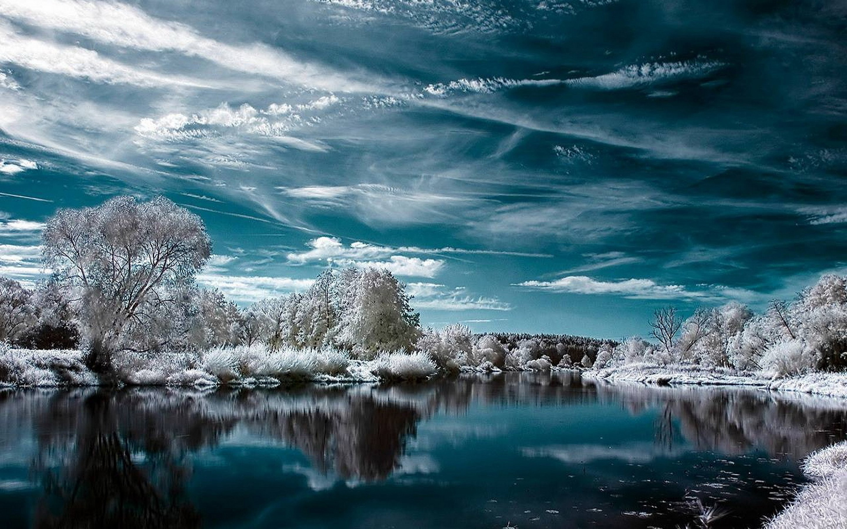 2880x1800 Exquisite winter landscape. Download free wallpapers for desktop landscapes. Winter
