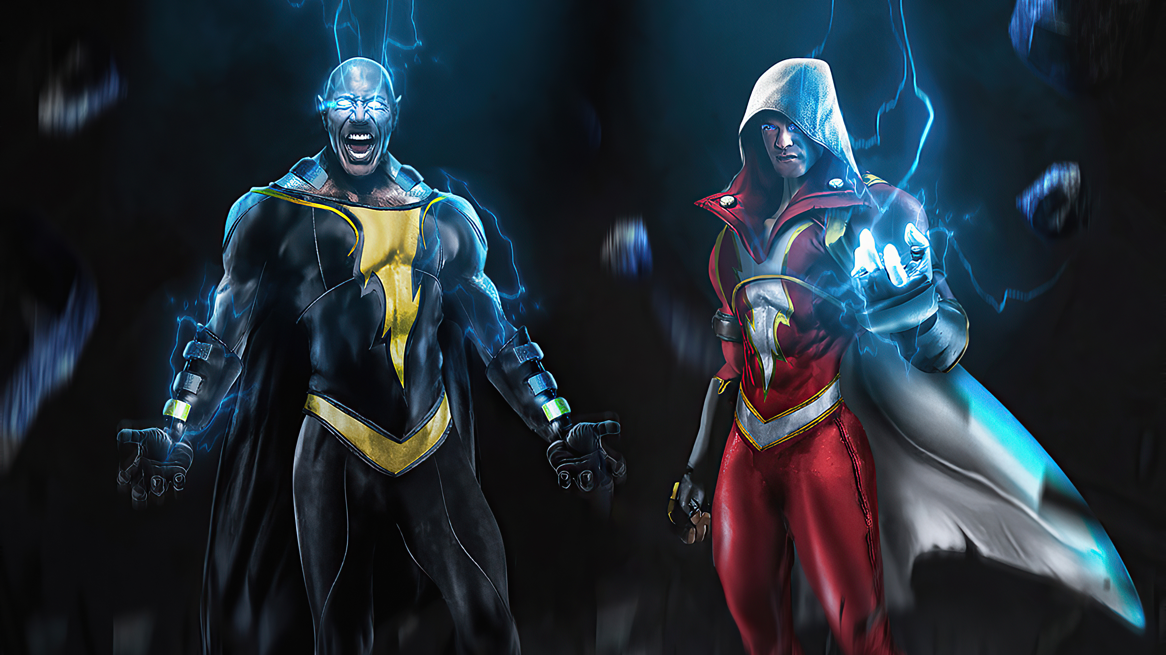 3840x2160 Black Adam And Shazam 4k, HD Superheroes, 4k Wallpapers, Images, Backgrounds, Photos and Pictures