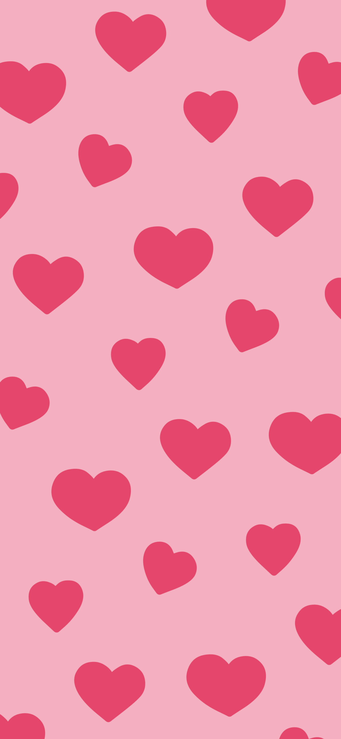 1183x2560 Love Hearts Pattern Pink Wallpaper Aesthetic Heart Wallpaper 4k