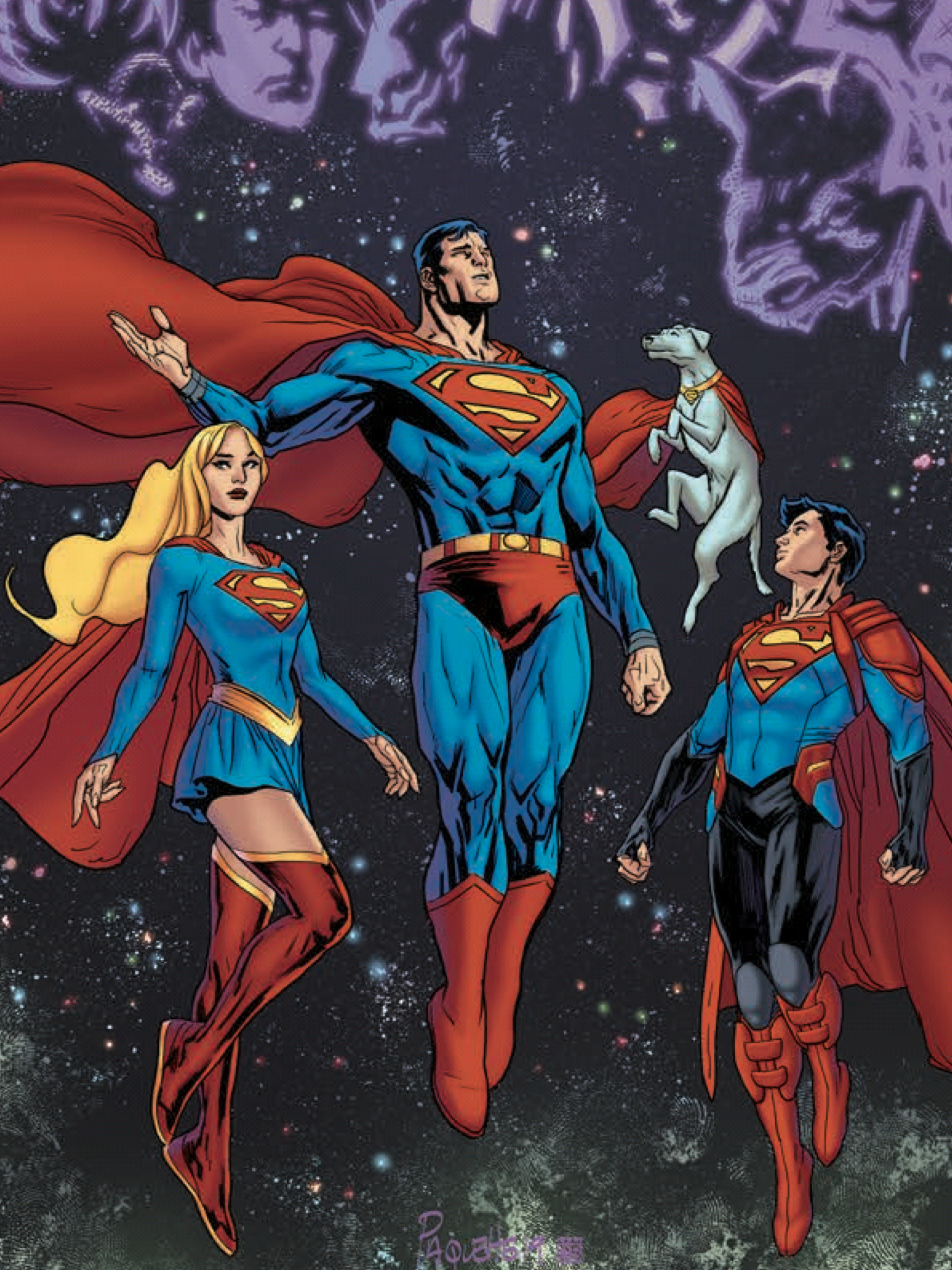 1536x2048 Superman, Supergirl, Superboy, and Krypto | Superman characters, Superman artwork, Dc comics artwork