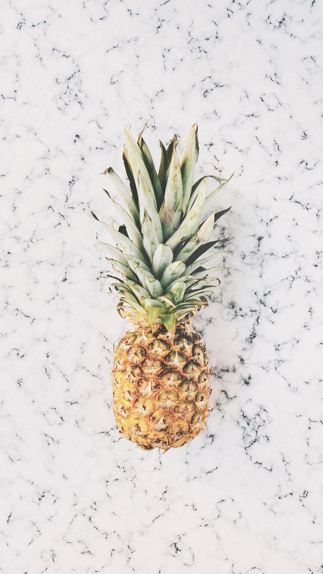 1080x1920 Download Pineapple On Marble Background Wallpaper
