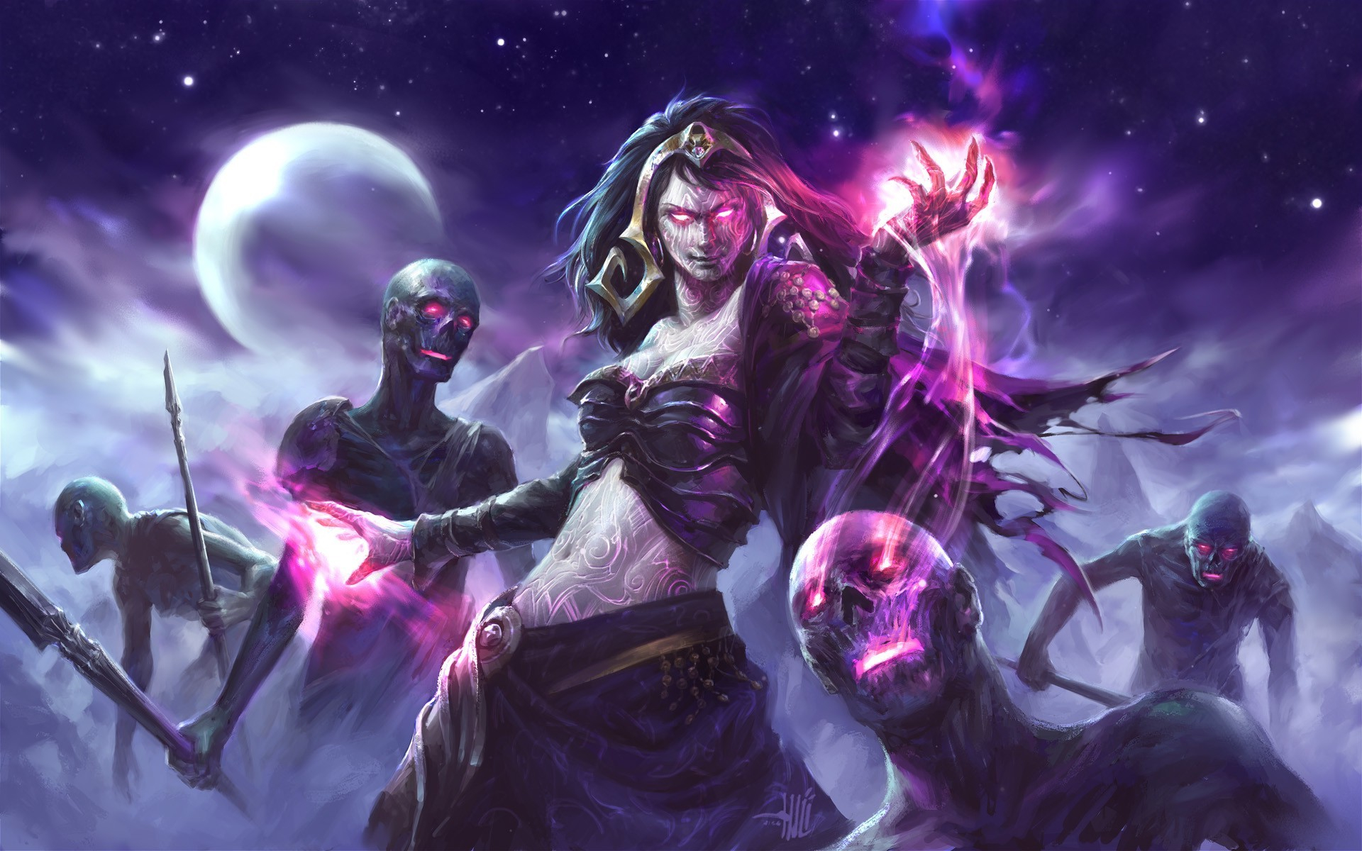1920x1200 Wallpaper : px, fantasy art, Liliana Vess, Magic The Gathering, witch, zombies wallhaven 1025896 HD Wallpapers