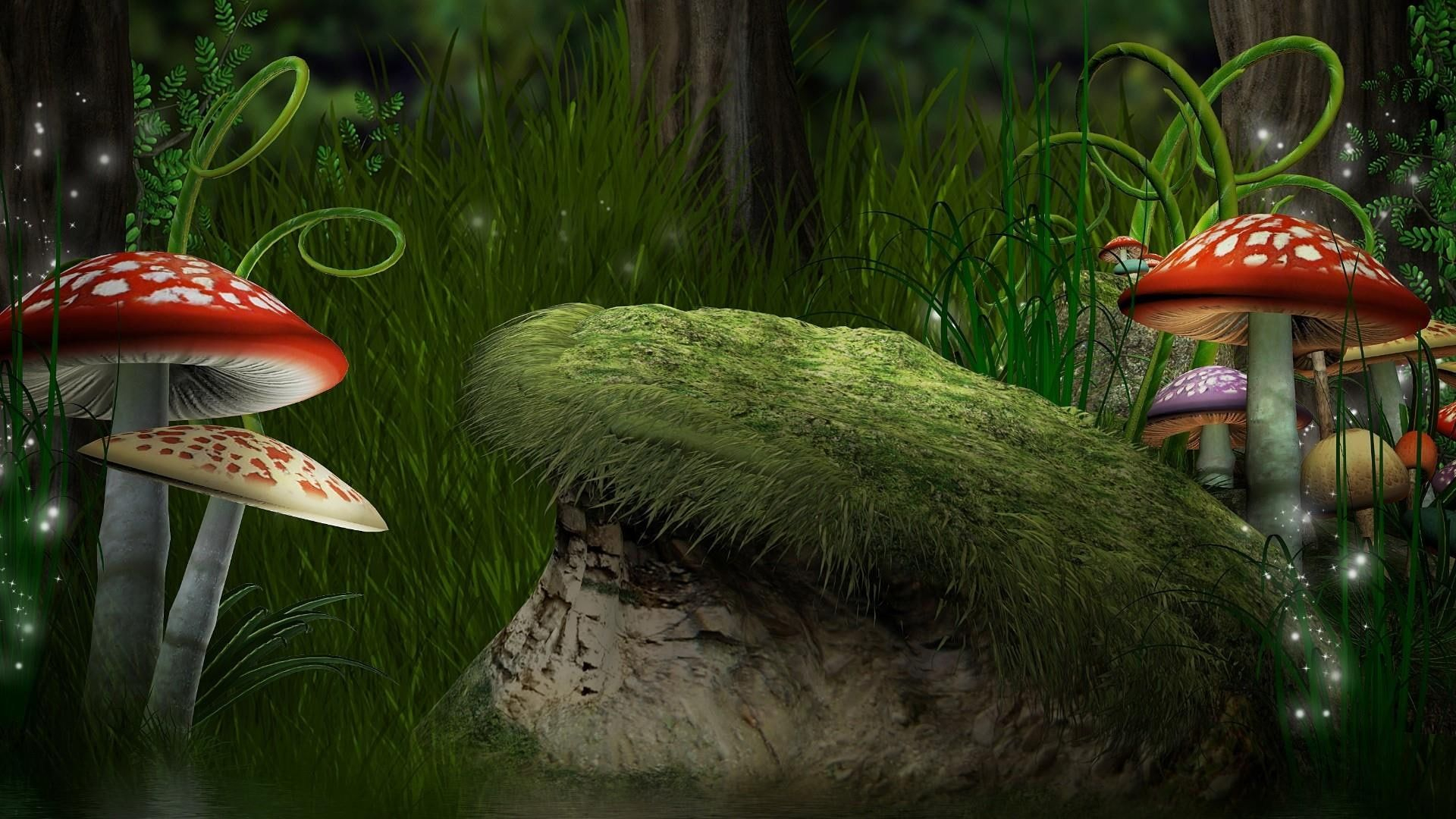 1920x1080 Mushroom Forest Wallpapers
