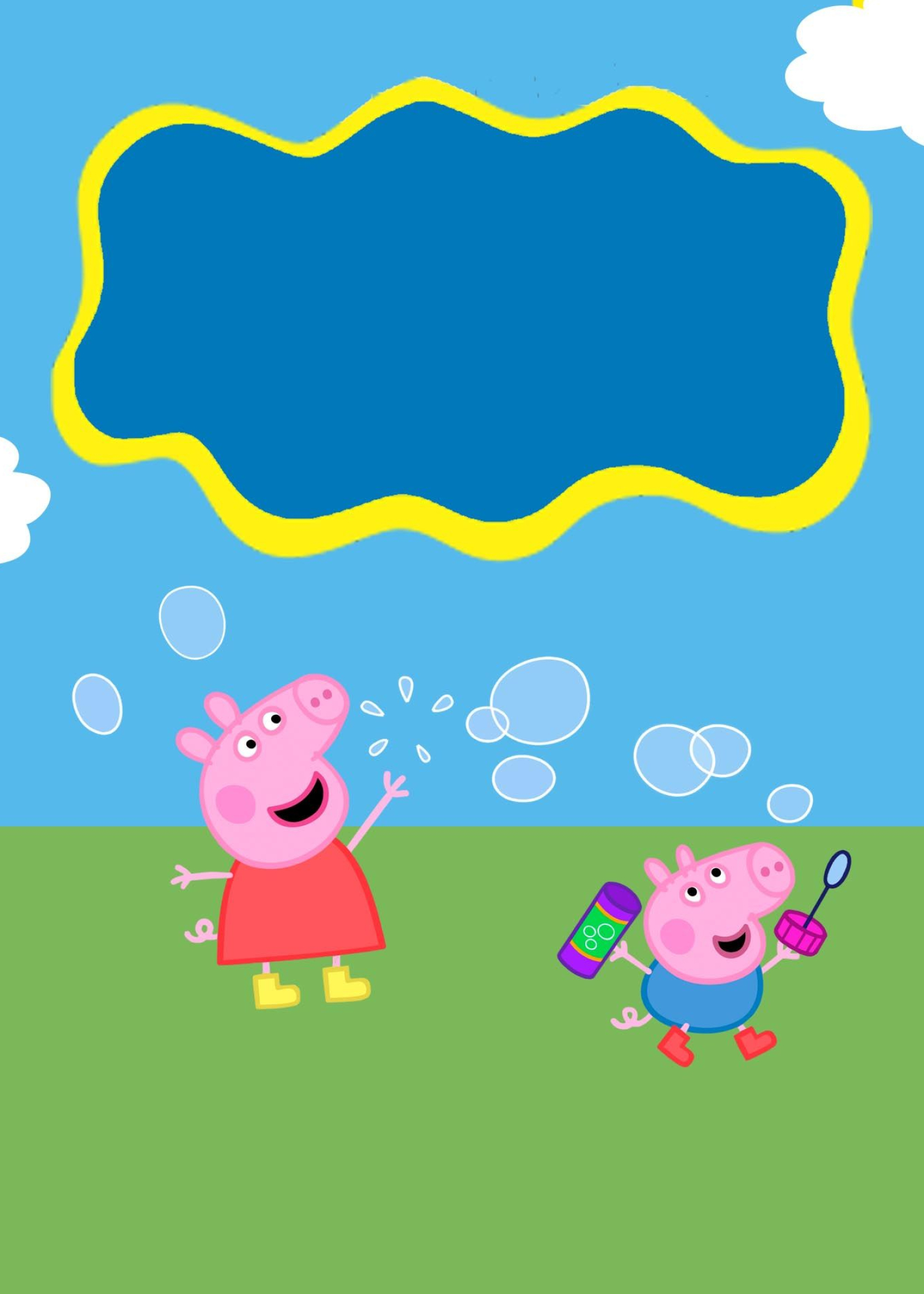 1500x2100 FREE Printable) Peppa Pig Baby Shower Invitation Templates | Peppa pig invitations, Peppa pig birthday invitations, Pig baby shower