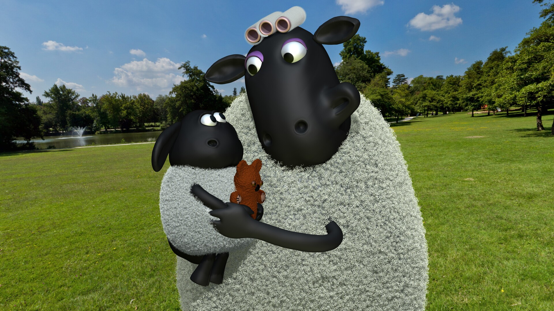 1920x1080 ArtStation Timmy and His Mother, Shaun the Sheep Fan Art