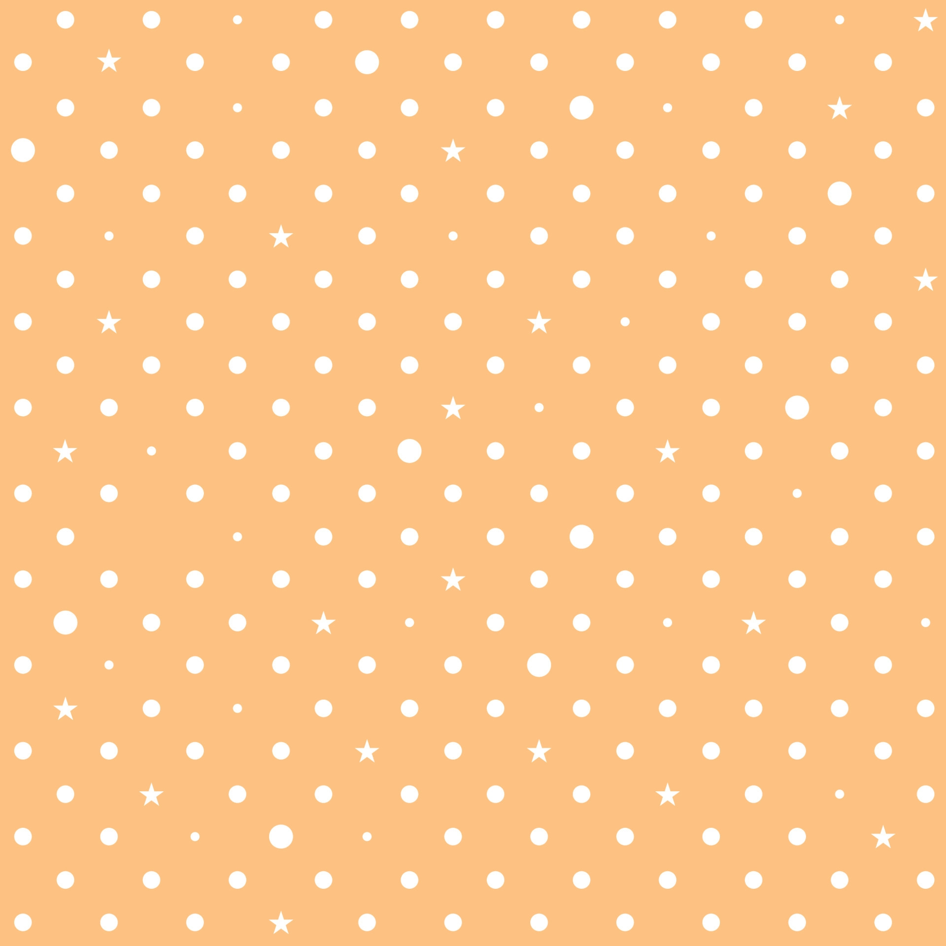 1920x1920 Orange Cream Star Polka Dots Background 4938531 Vector Art