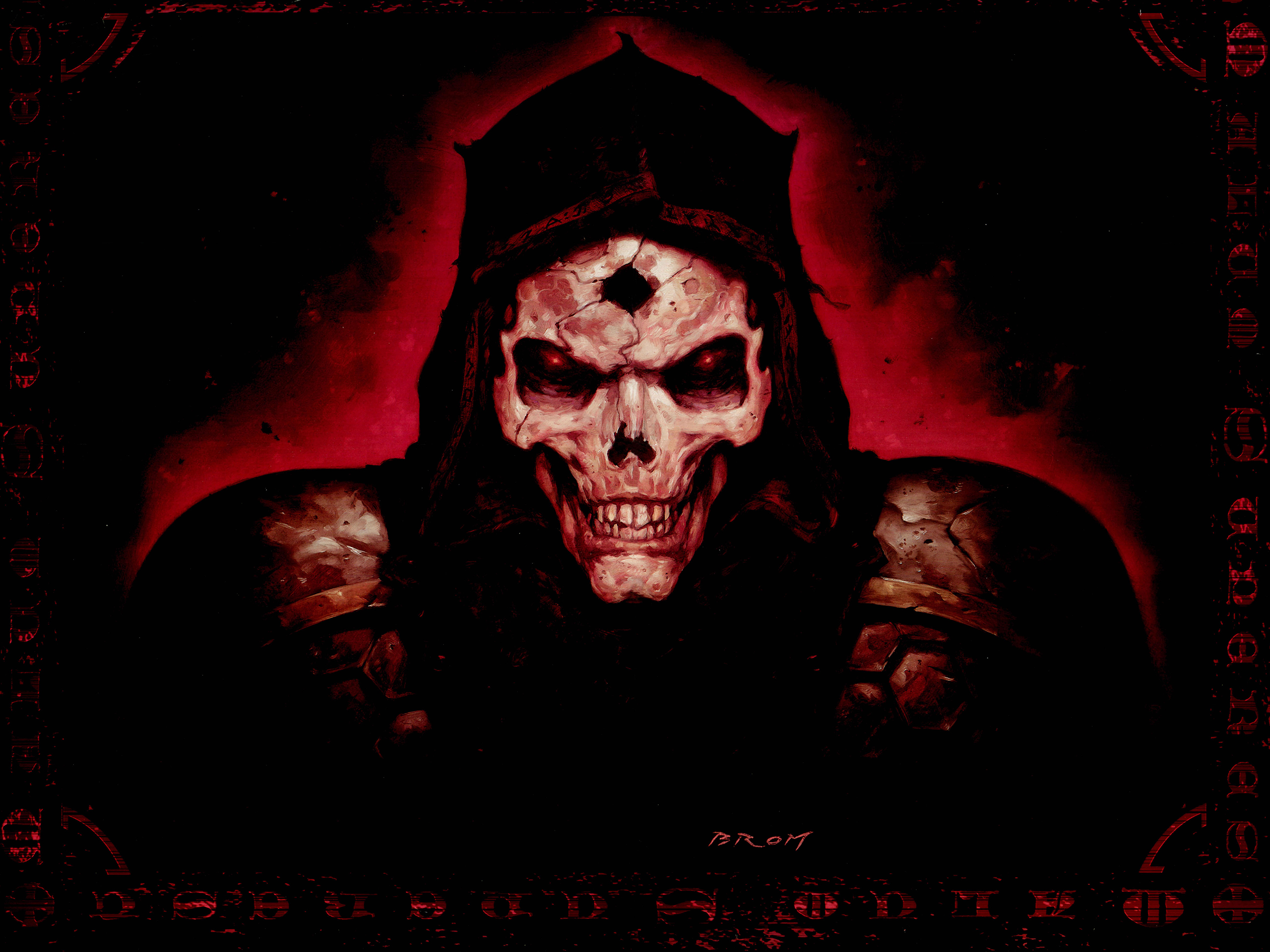 2560x1920 Diablo 2 Quake fantasy art dark horror skull evil scary spooky creepy face eyes wallpaper | | 32172