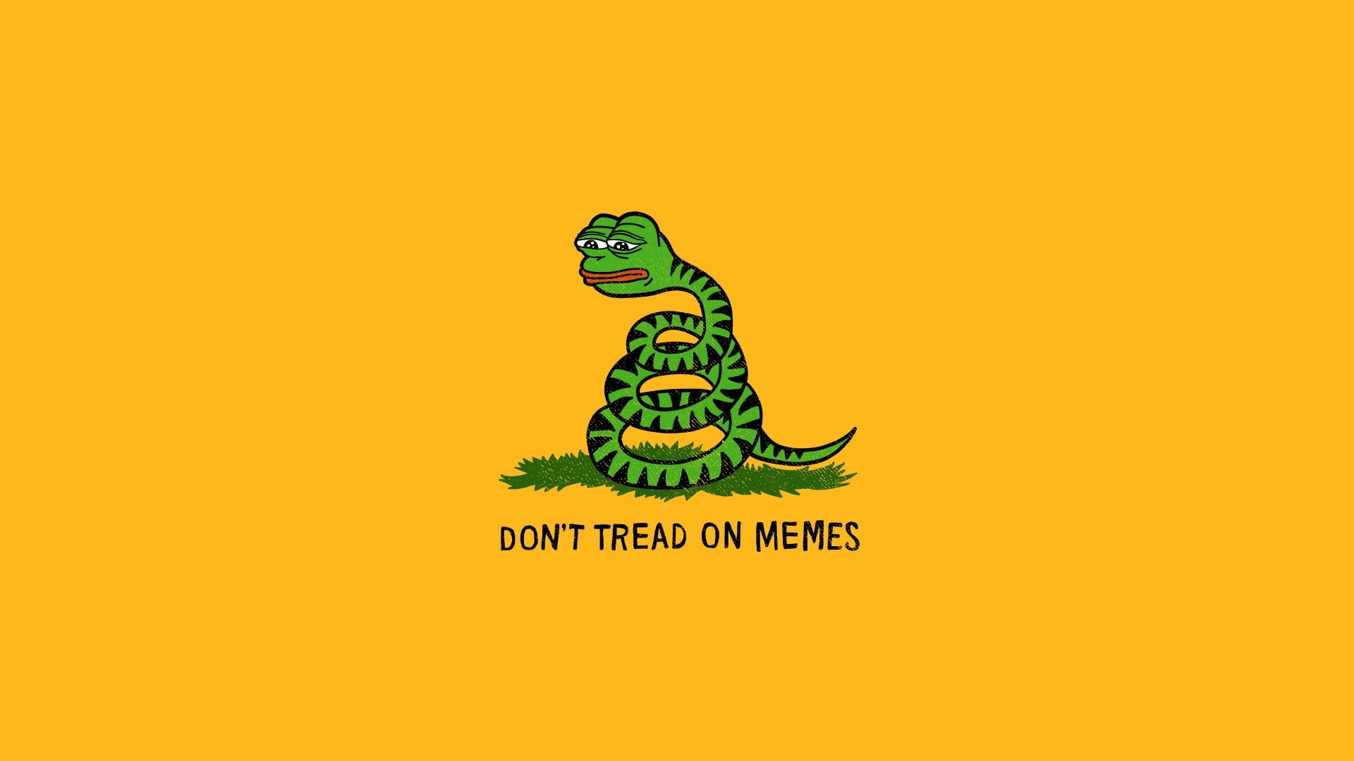 1920x1080 Don't tread on memes Pepe the frog illustration, Pepe (meme), Gadsden Flag HD wallpaper