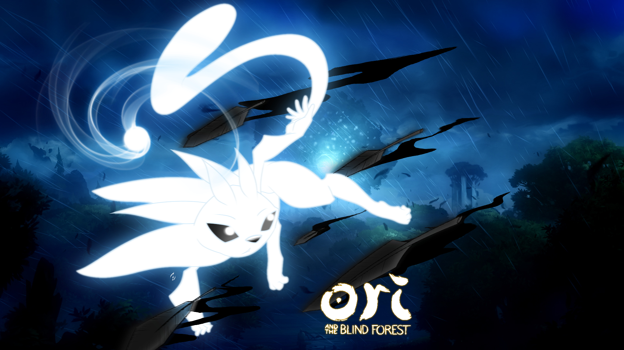 2049x1150 Ori and the Blind Forest by Akaonic on | Forest wallpaper, Adventure rpg, Wallpaper