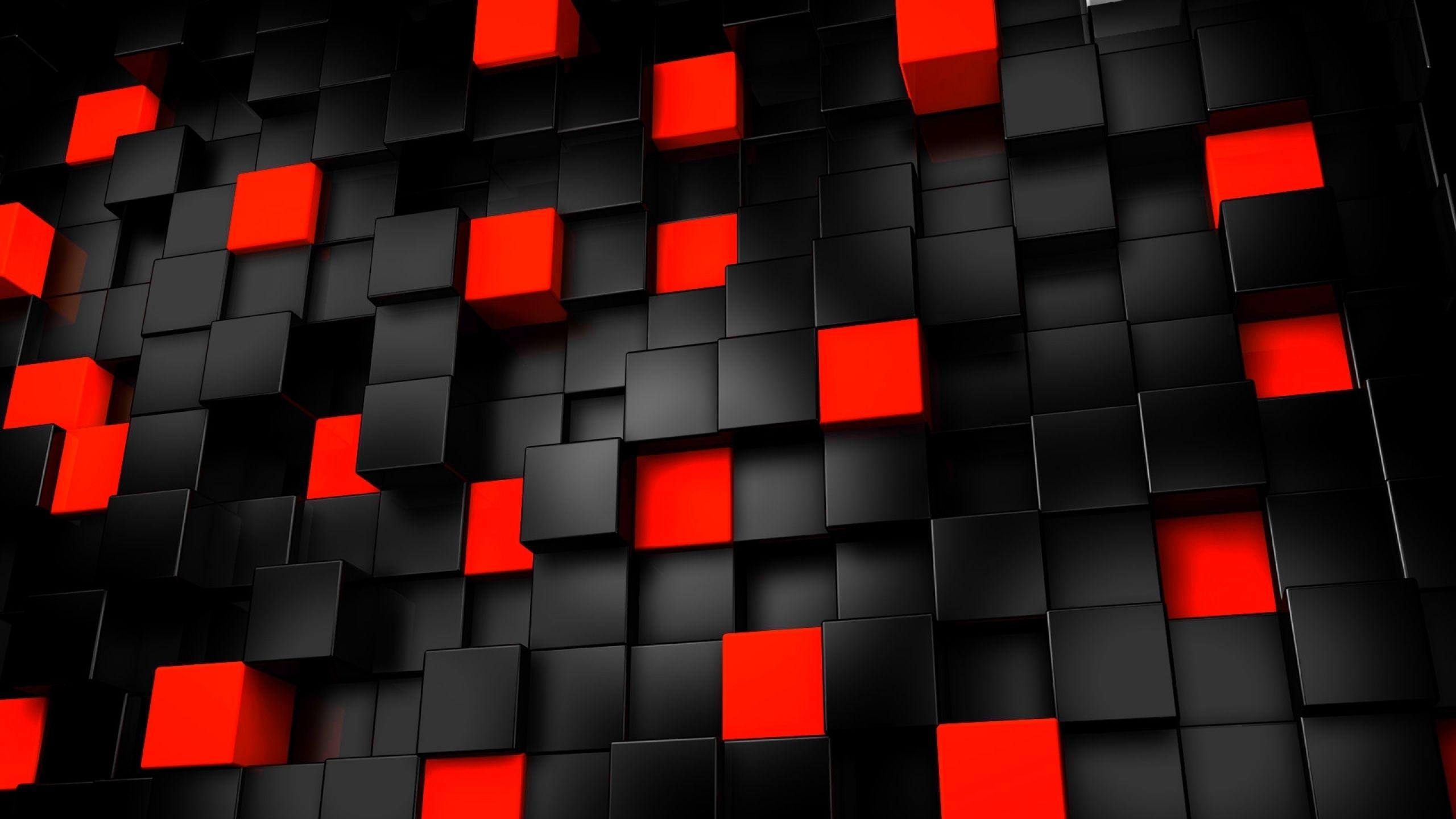 2560x1440 3d Black Red Wallpapers