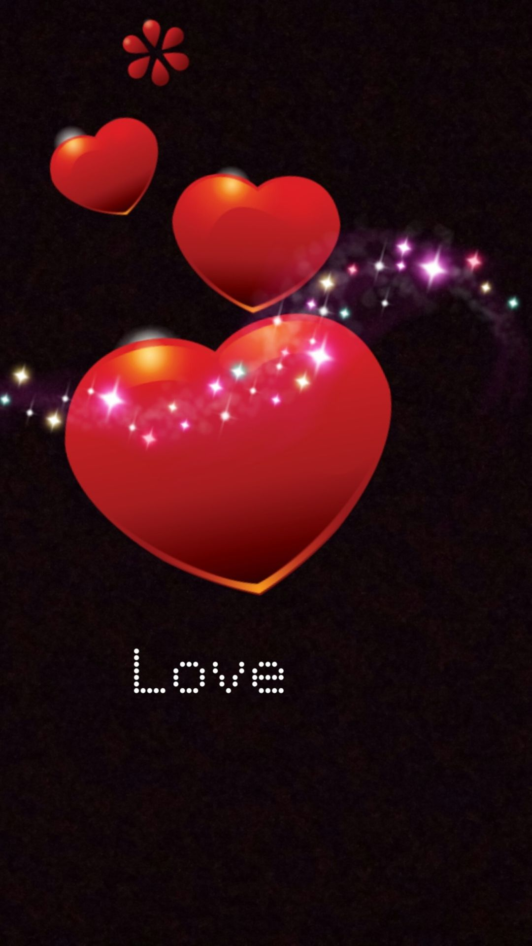 1080x1920 Background Red Heart Wallpaper
