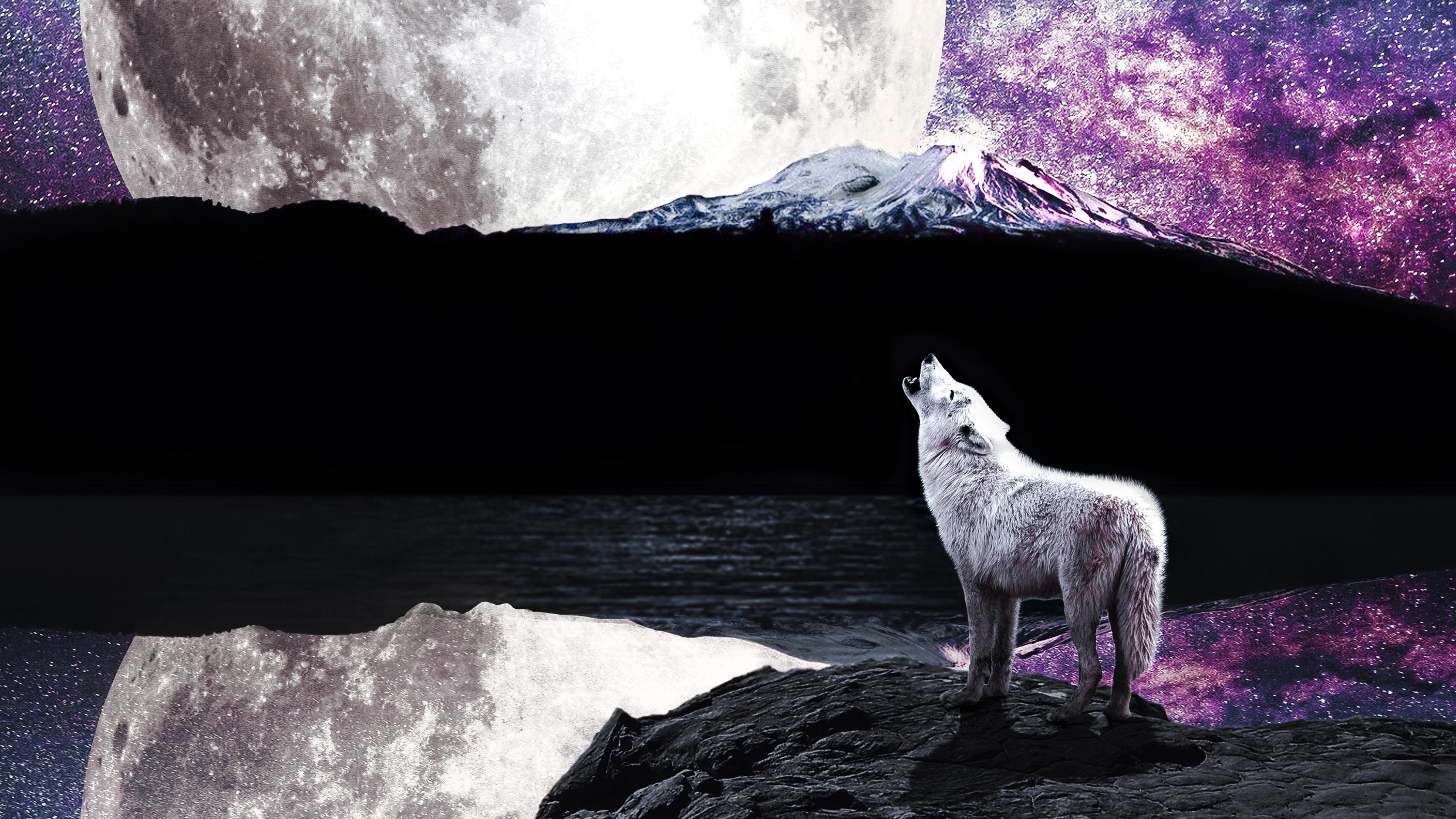 2480x1395 Wolf Moon River, HD Artist, 4k Wallpapers, Images, Backgrounds, Photos and Pictures