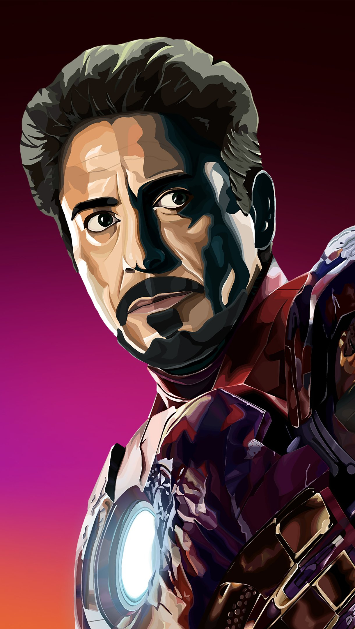 1220x2160 Robert Downey Jr asTony Stark Iron Man Fanart Wallpaper 4k Ultra HD ID:7024