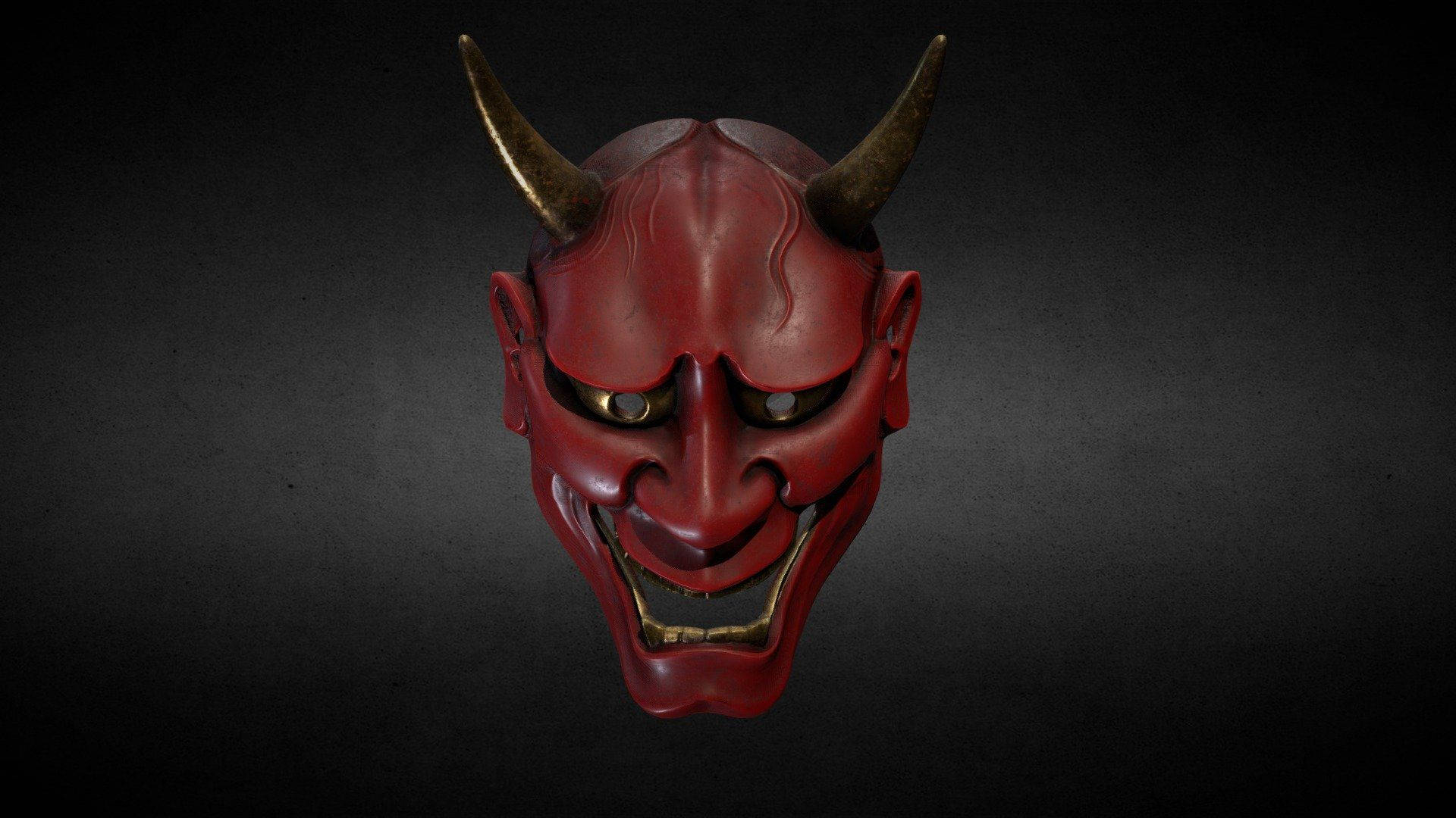1920x1080 Download Red Oni Mask Wallpaper