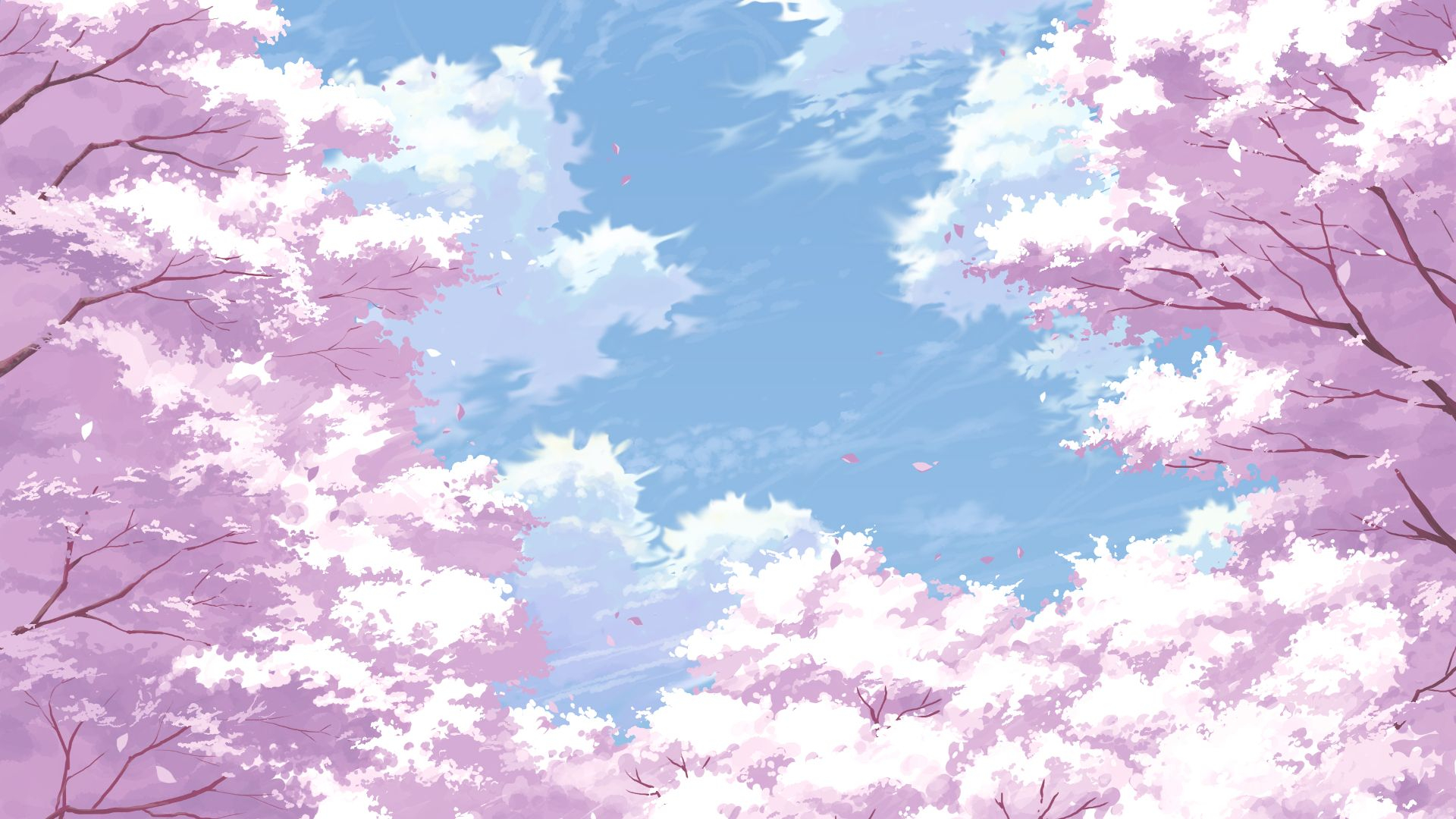 1920x1080 Anime Pink Tree Wallpapers