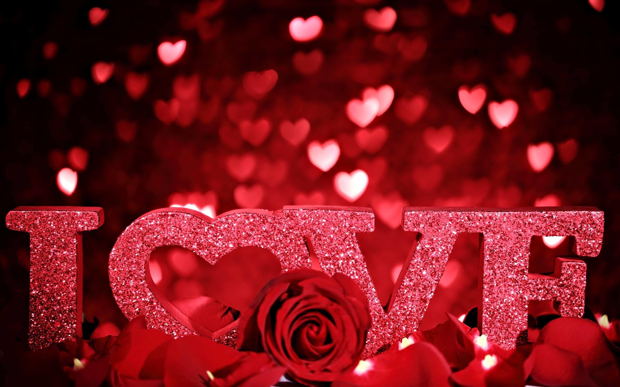 2560x1600 Red Roses and Hearts Wallpaper (45+ pictures