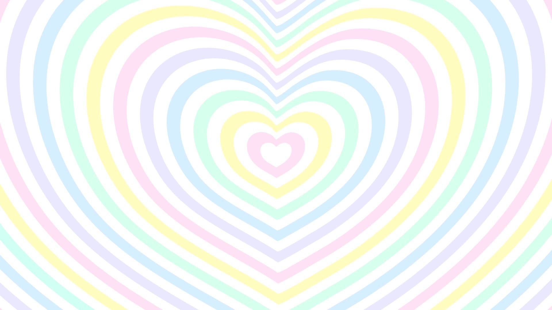1920x1080 Abstract optical illusion background with a rainbow heart. 11674815 Stock Vide
