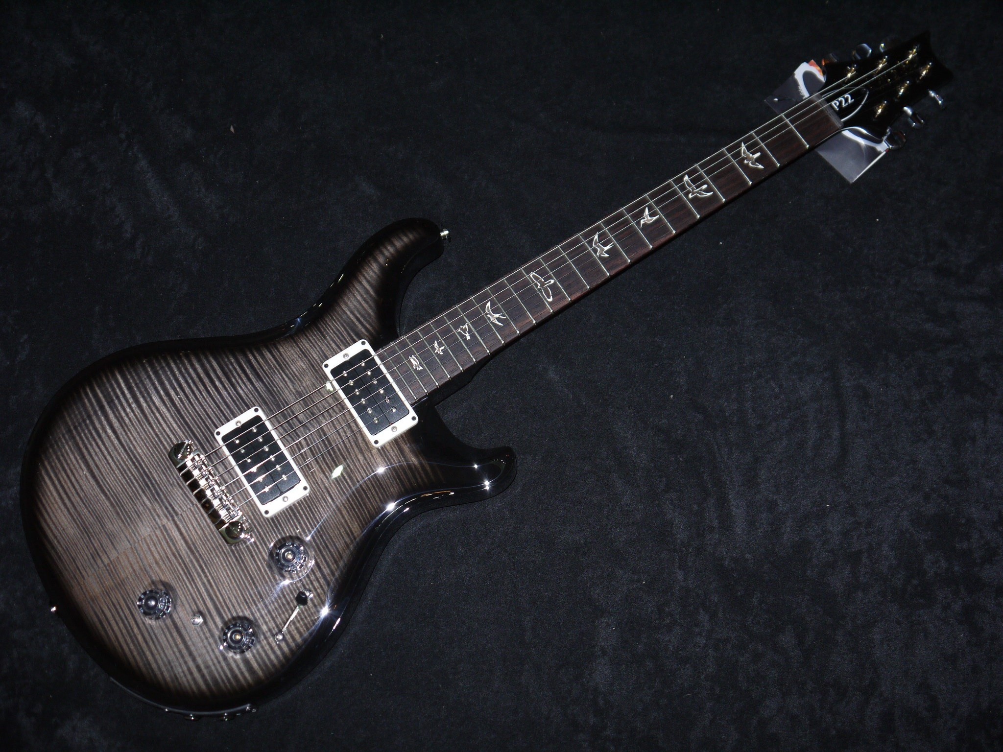 2048x1536 PRS Paul Reed Smith Custom P22 2010's Charcoal Brust Guitar For Sale Sound Affects