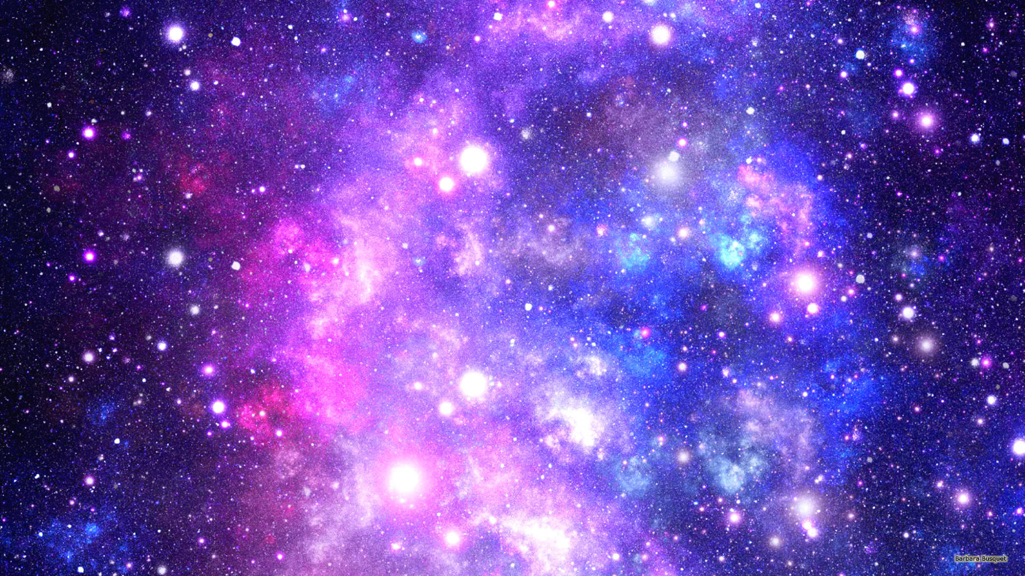 2048x1152 Download Glittery Blue And Purple Galaxy Wallpaper