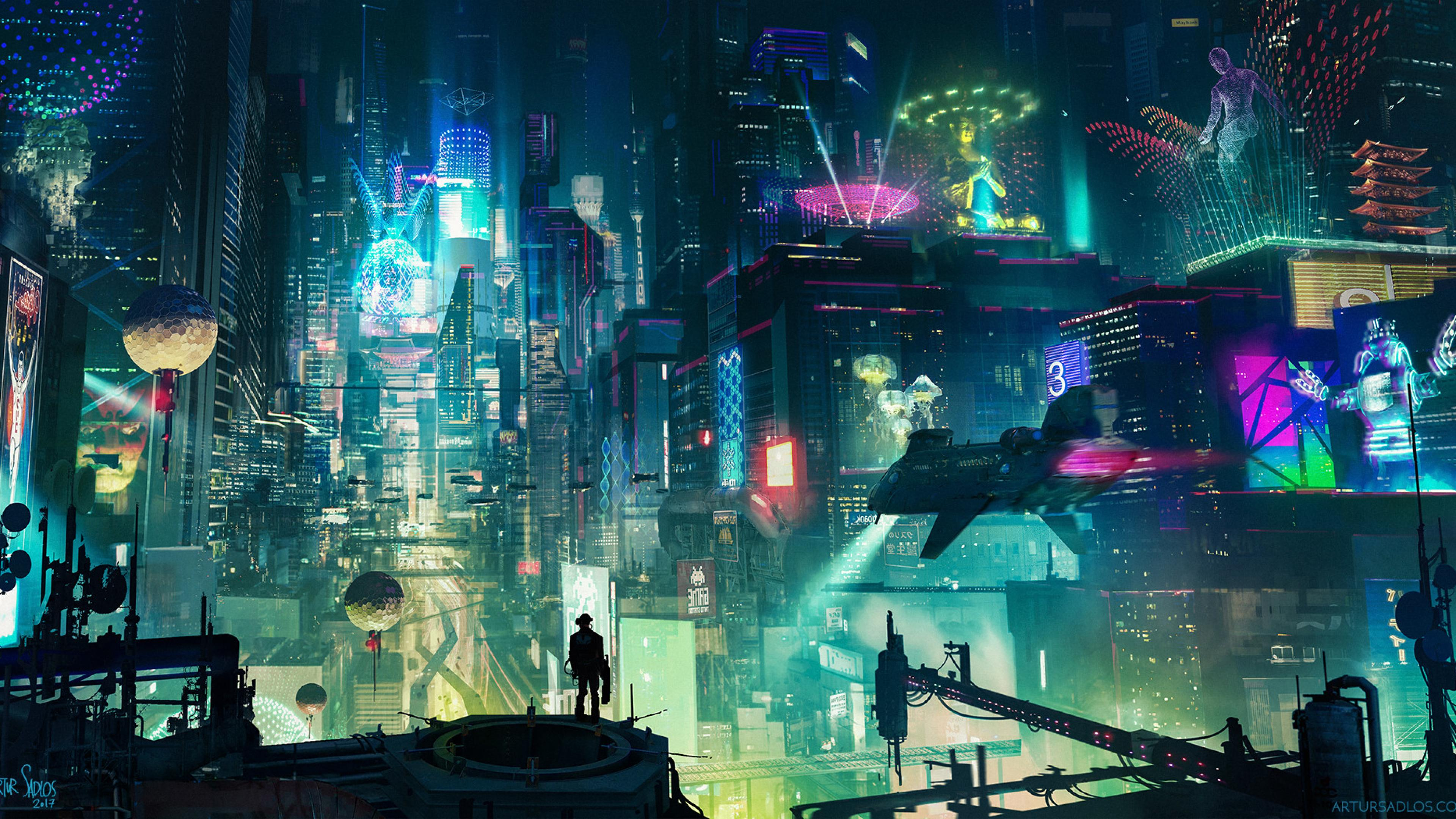 3840x2160 Sci Fi City [] : r/wallpapers