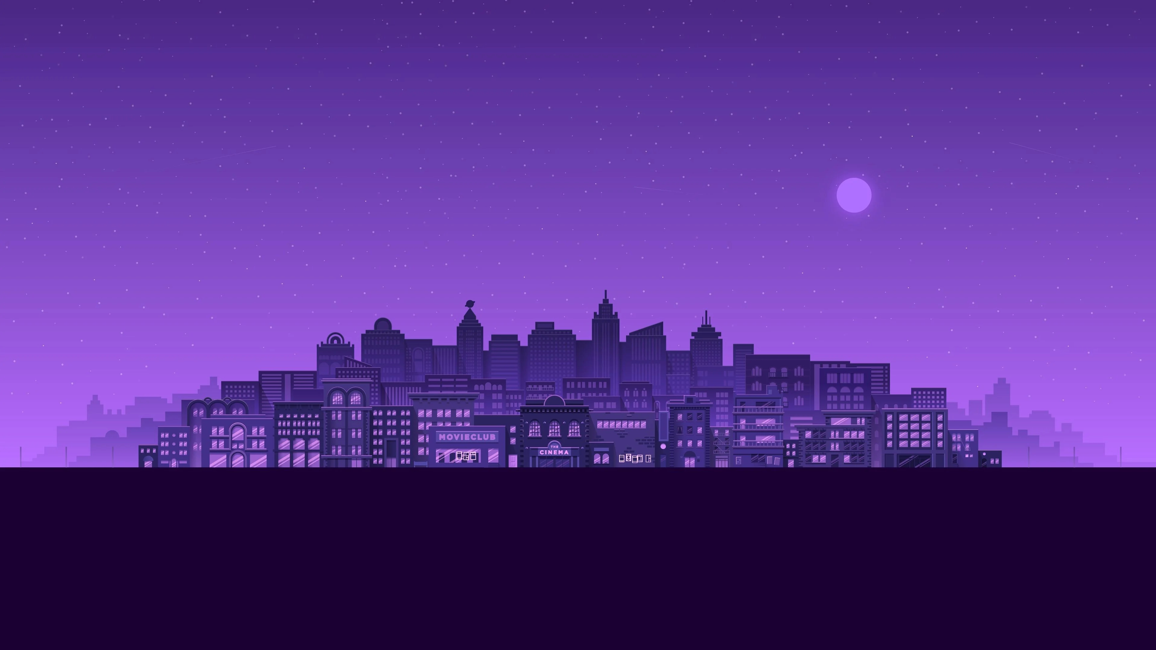 3840x2160 Purple City Wallpapers Top Free Purple City Backgrounds