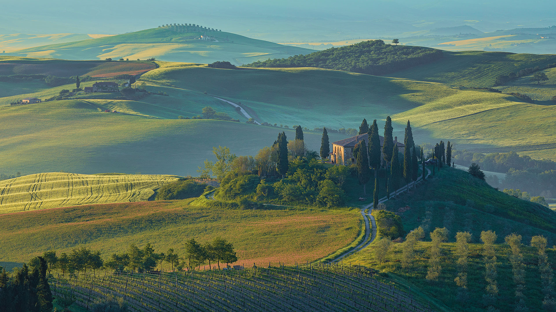 1920x1080 HD Wallpaper: Rolling Hills of Tuscany | Ed Cooley Fine Art Photography
