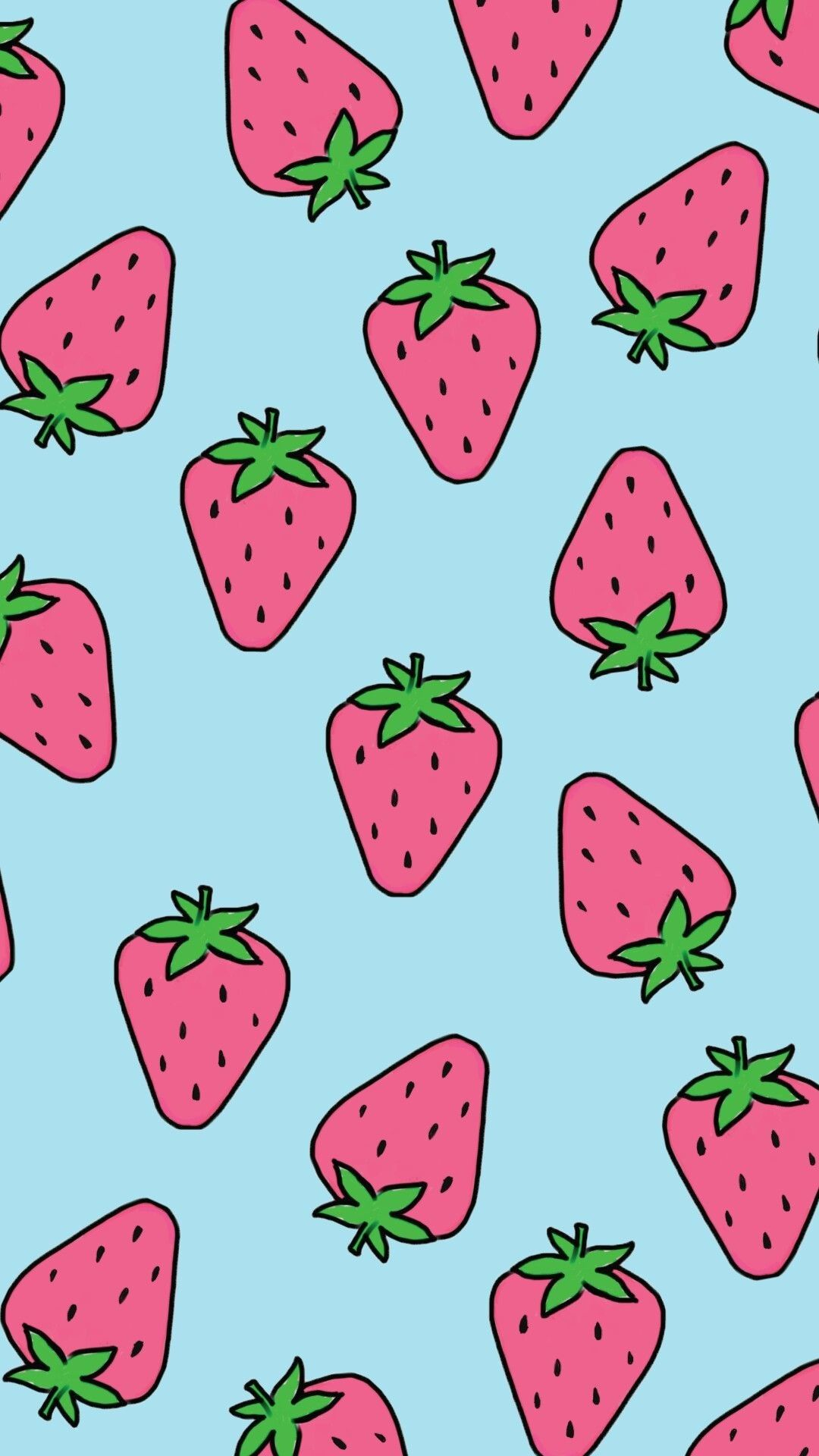 1080x1920 Kawaii Strawberry Wallpapers