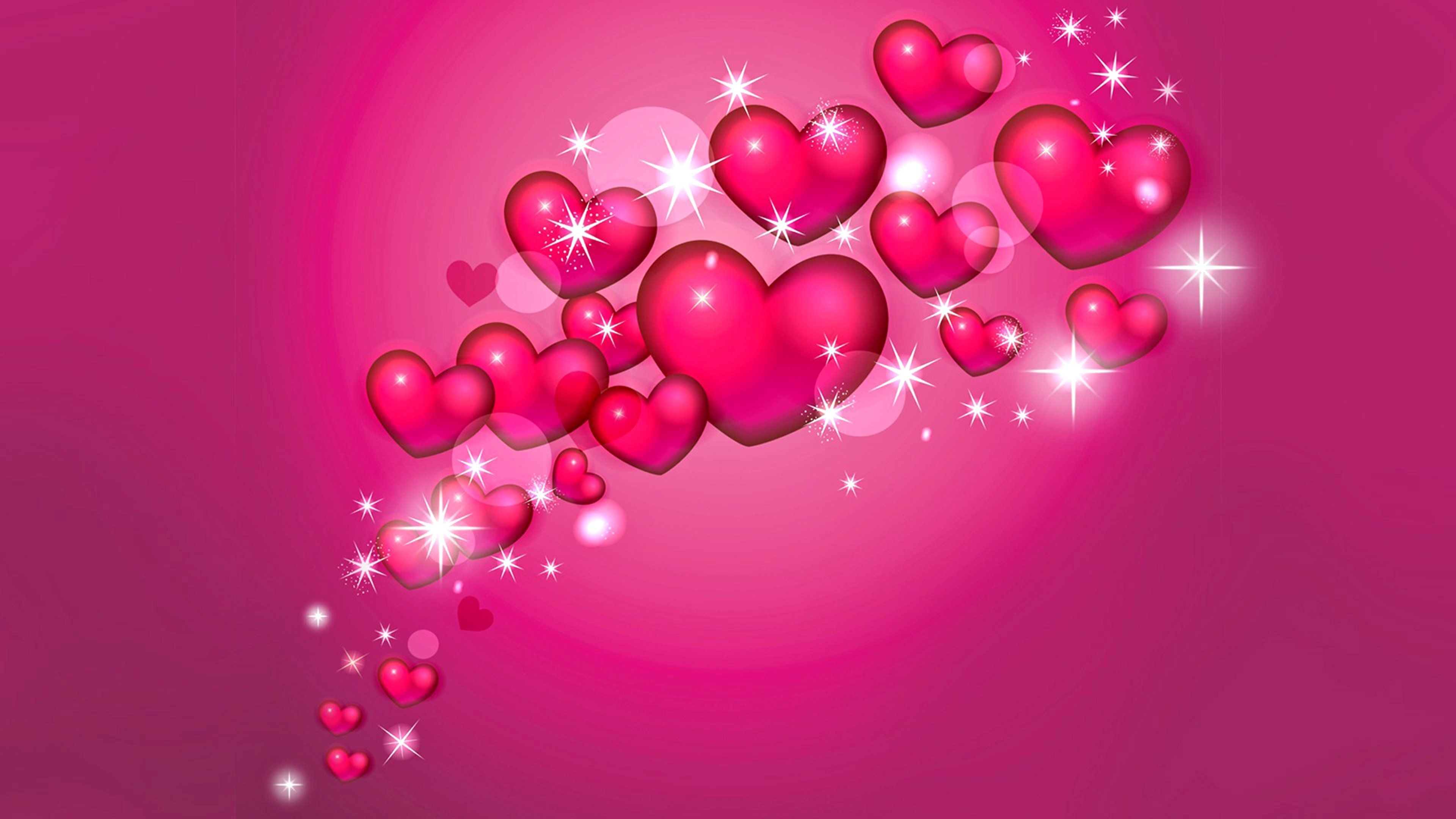 3840x2160 Pink Heart Desktop Wallpapers Top Free Pink Heart Desktop Backgrounds