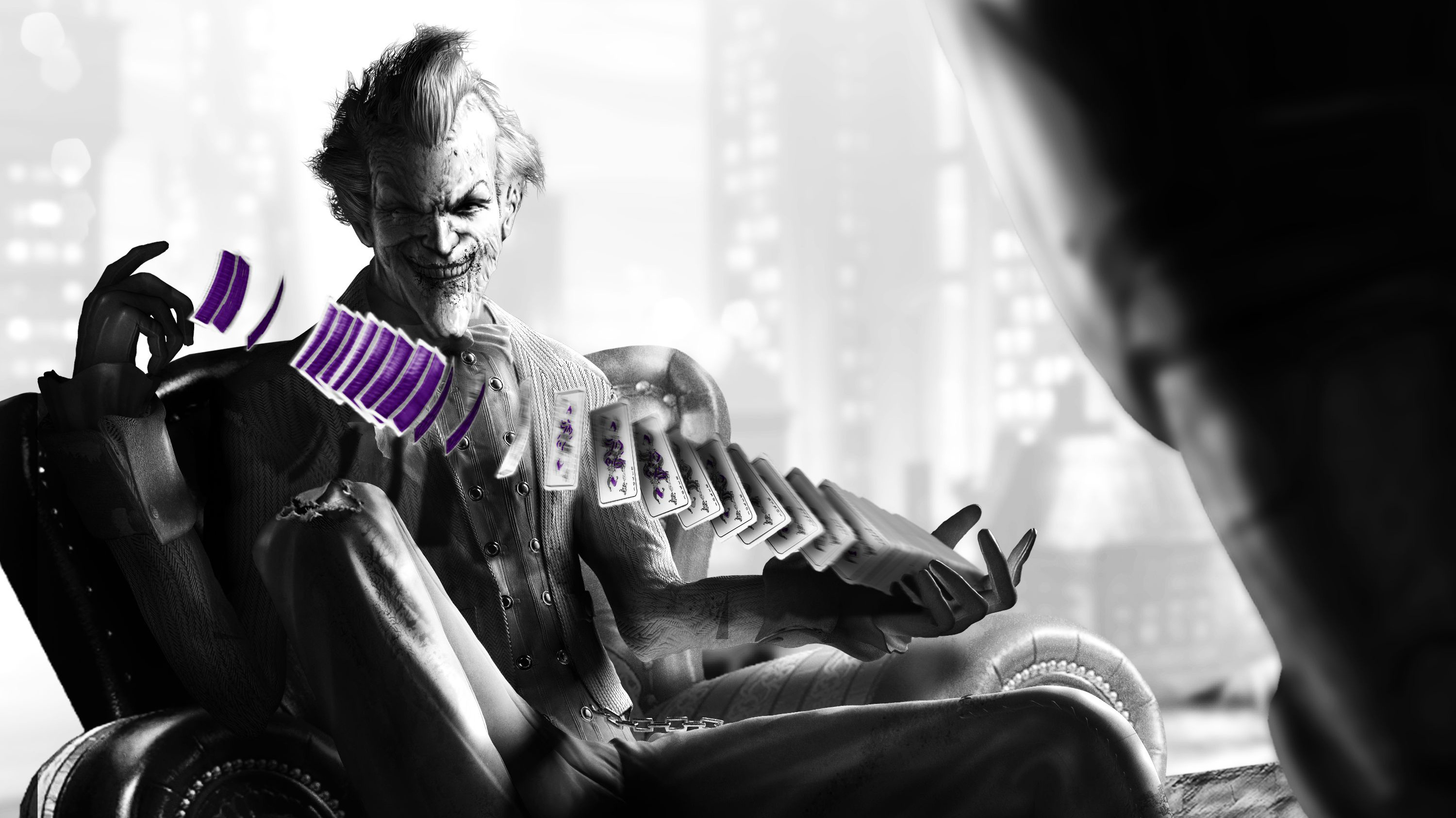3000x1687 Joker Playing With Cards Monochrome, HD Superheroes, 4k Wallpapers, Images, Backgrounds, Photos and Pictures