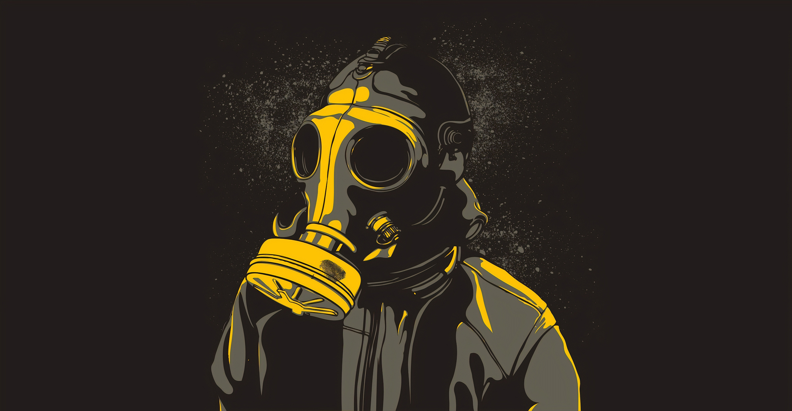 2560x1328 Gas Mask Guy, HD Artist, 4k Wallpapers, Images, Backgrounds, Photos and Pictures