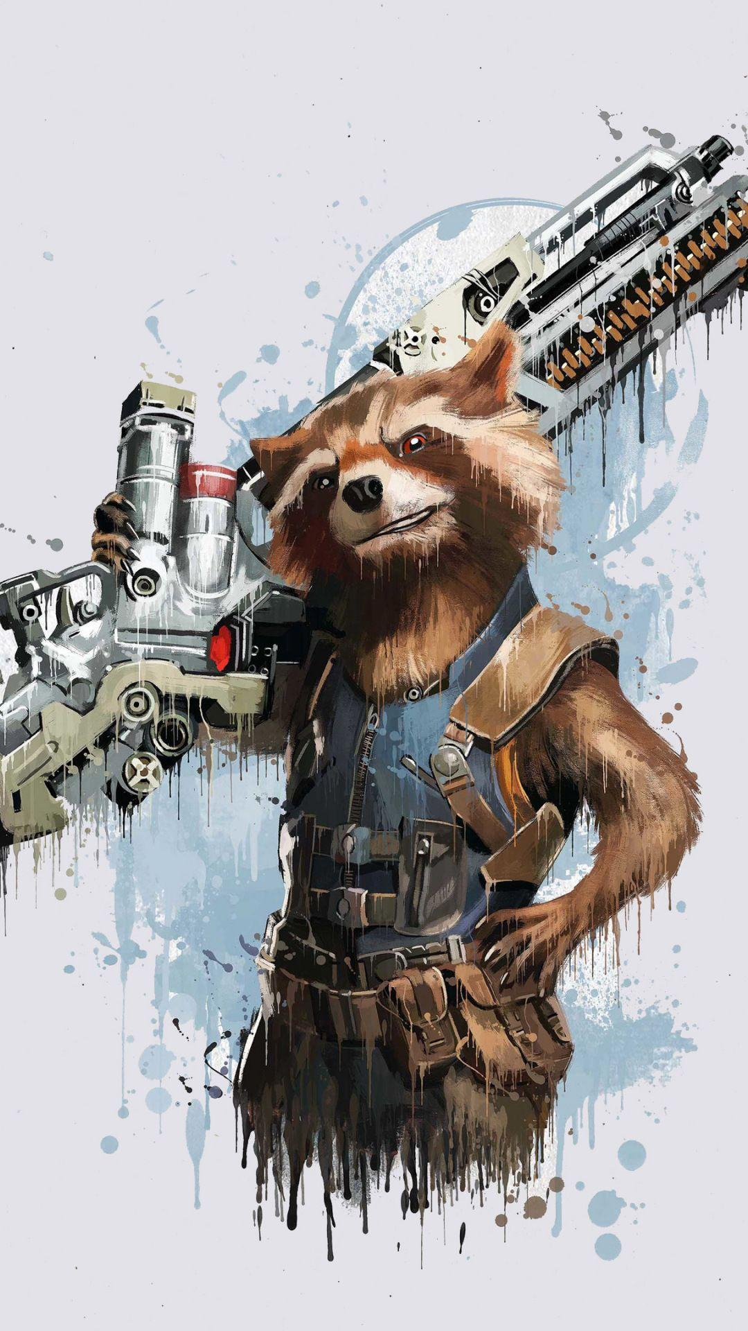 1080x1920 Rocket Raccoon Avengers Android Wallpapers