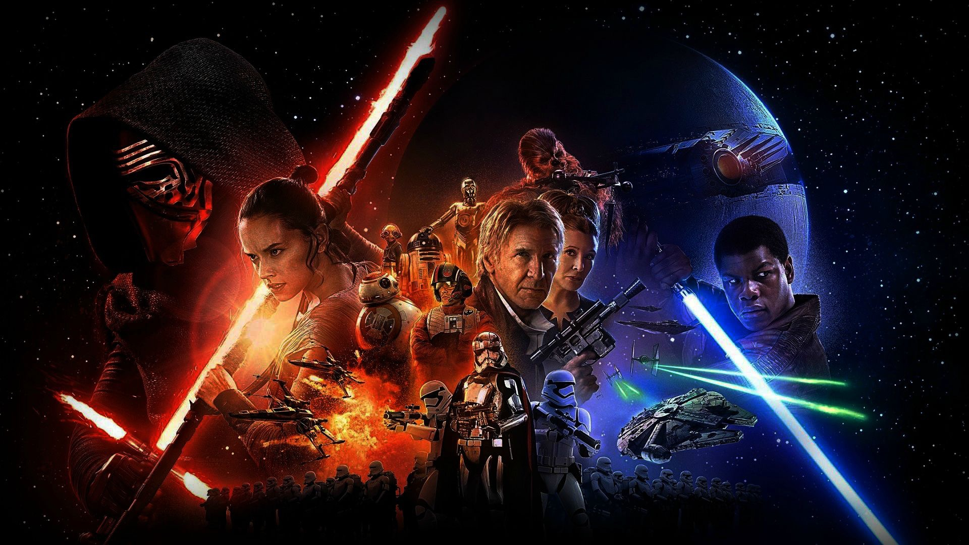 1920x1080 40 Epic Posters for Star Wars : The Force Awakens Gunaxi