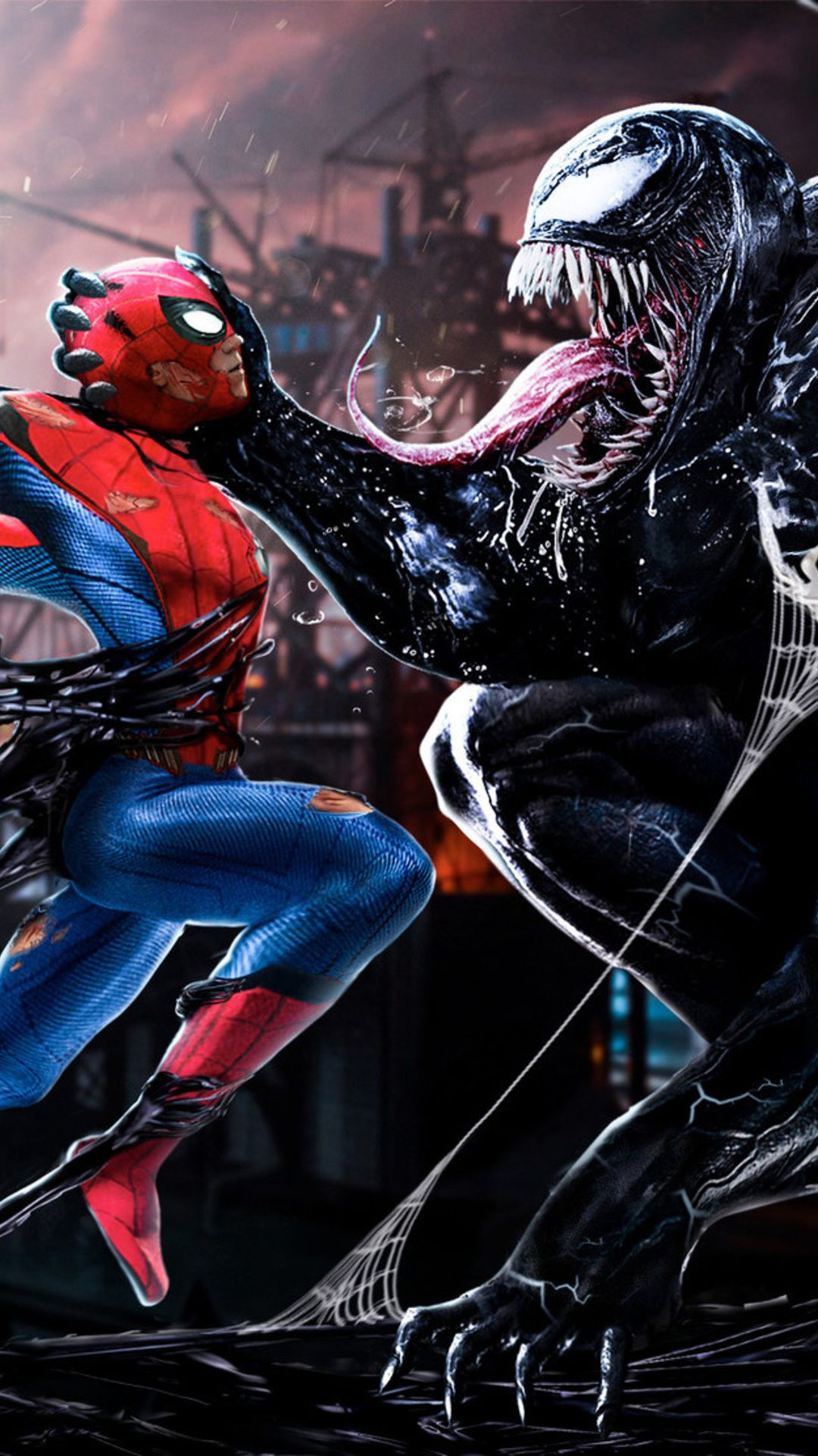 1080x1920 Spider-Man v Venom | Avengers wallpaper, Spiderman, Marvel comics wallpaper