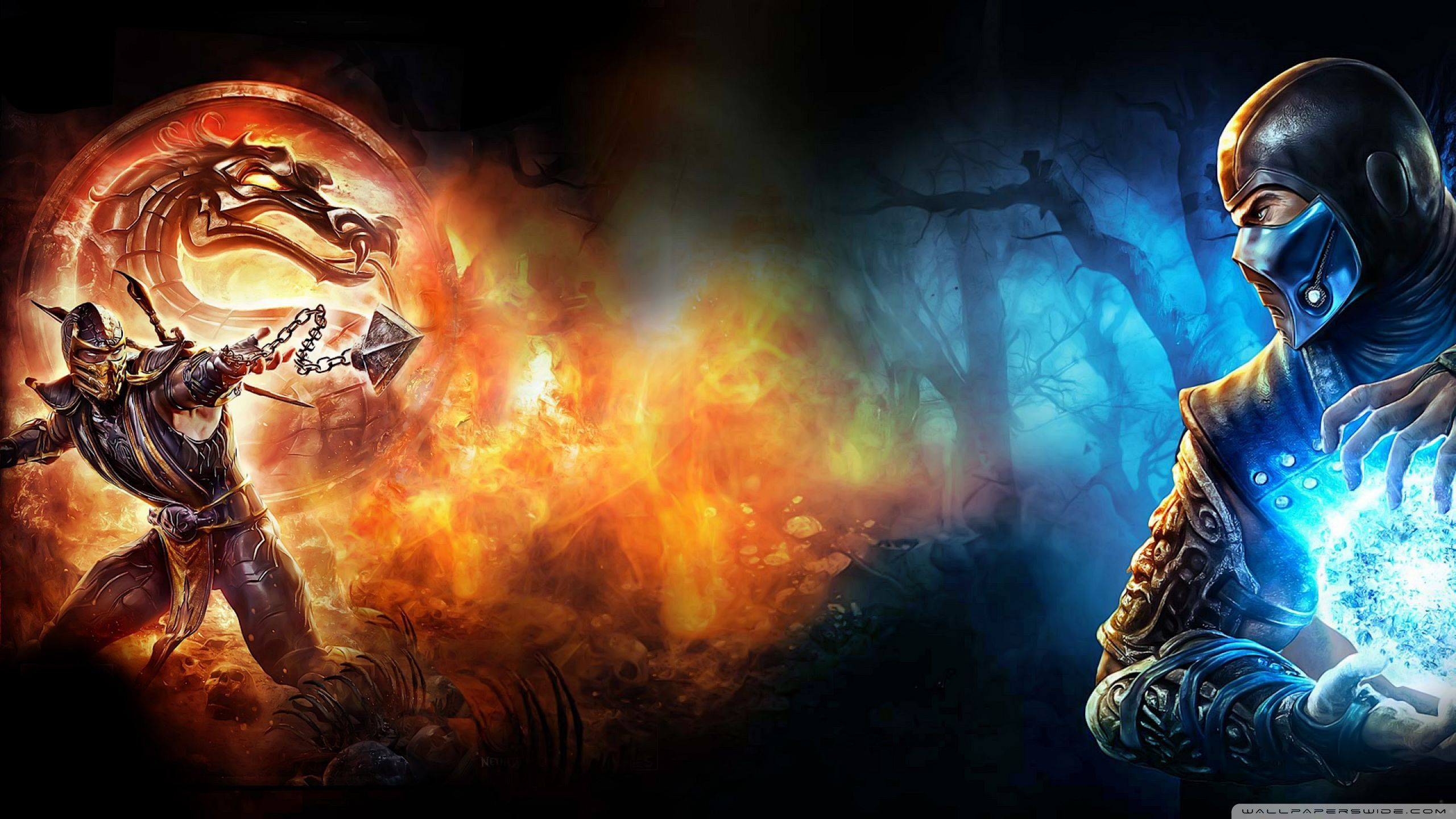 2560x1440 Mortal Kombat Scorpion vs Sub-Zero Wallpapers Top Free Mortal Kombat Scorpion vs Sub-Zero Backgrounds