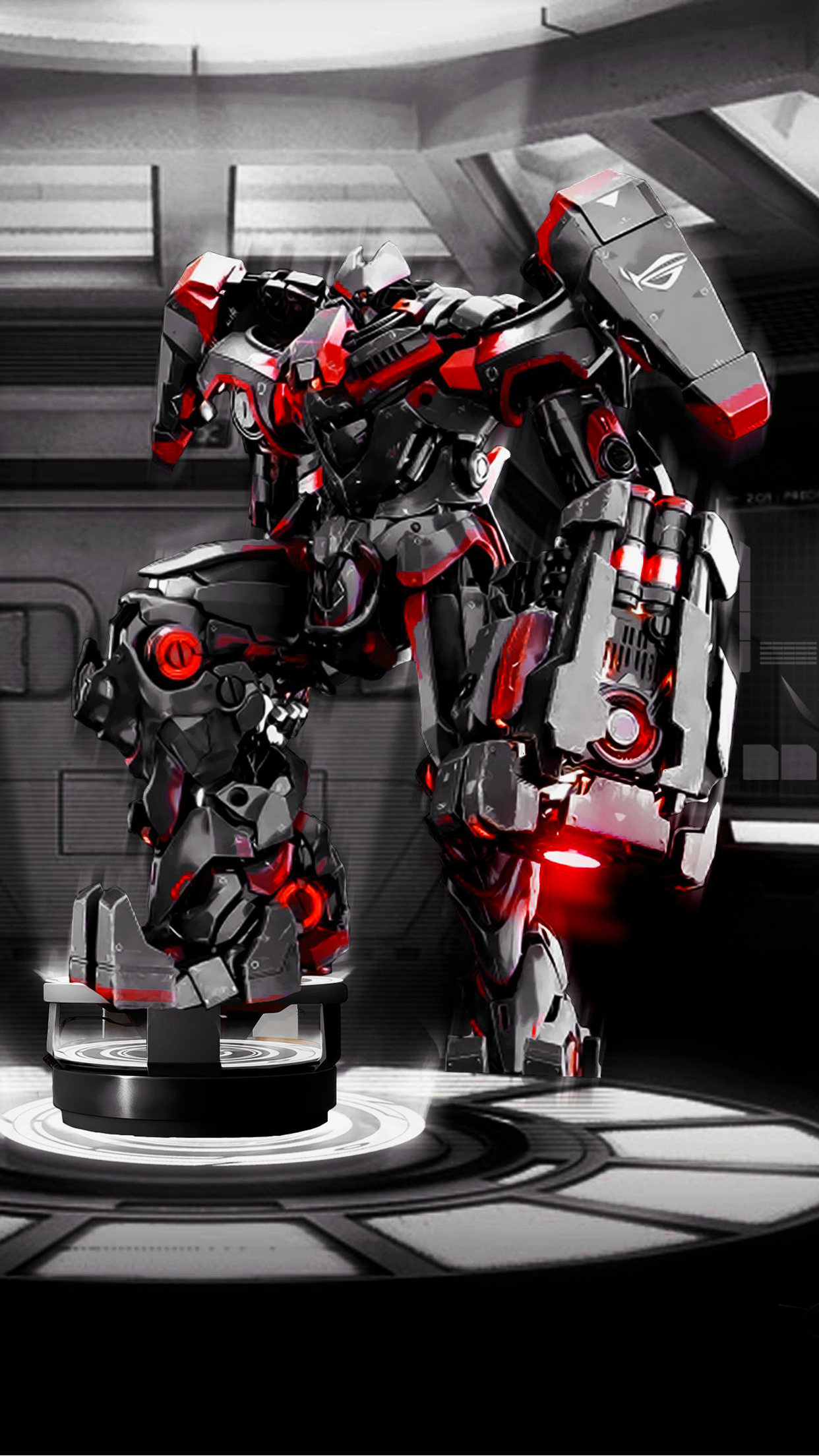 1242x2208 Asus ROG Robot Wallpaper for iPhone 11, Pro Max, X, 8, 7, 6 Free Download on 3Wallpapers