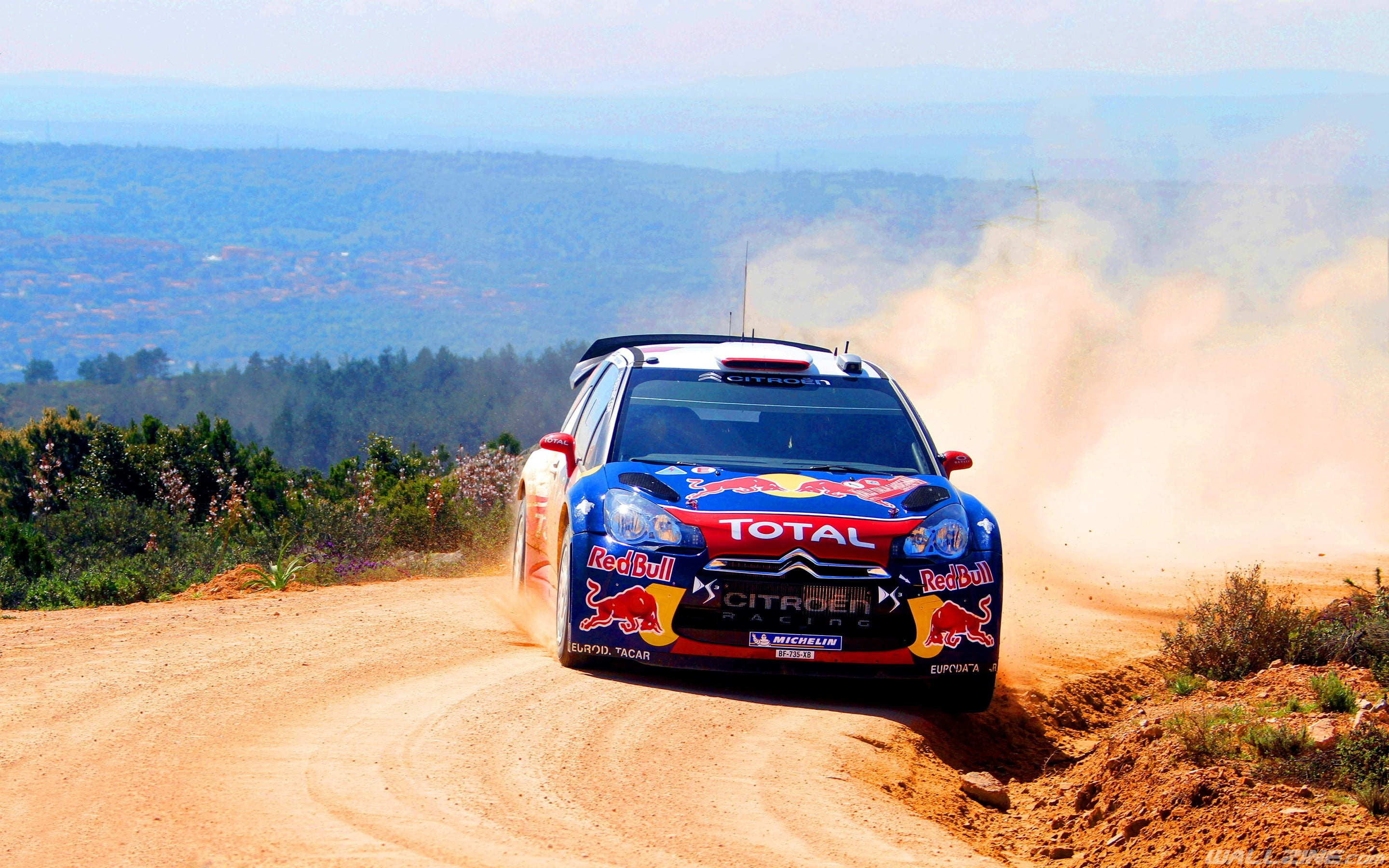 2880x1800 Blue and red racing car, car, Red Bull, rally cars, Rally HD wallpaper |
