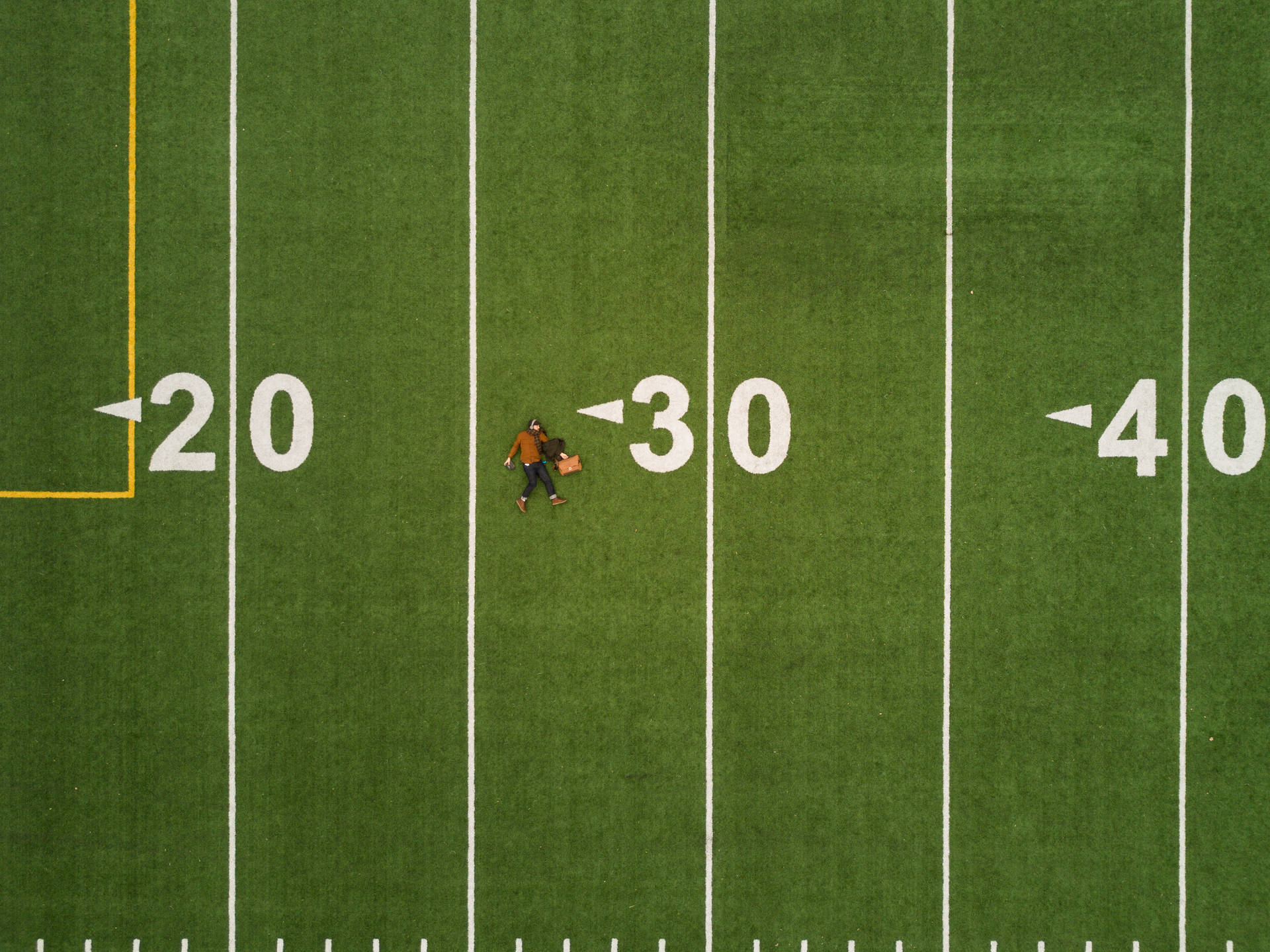 1920x1439 Download American Football Field With Line Wallpaper