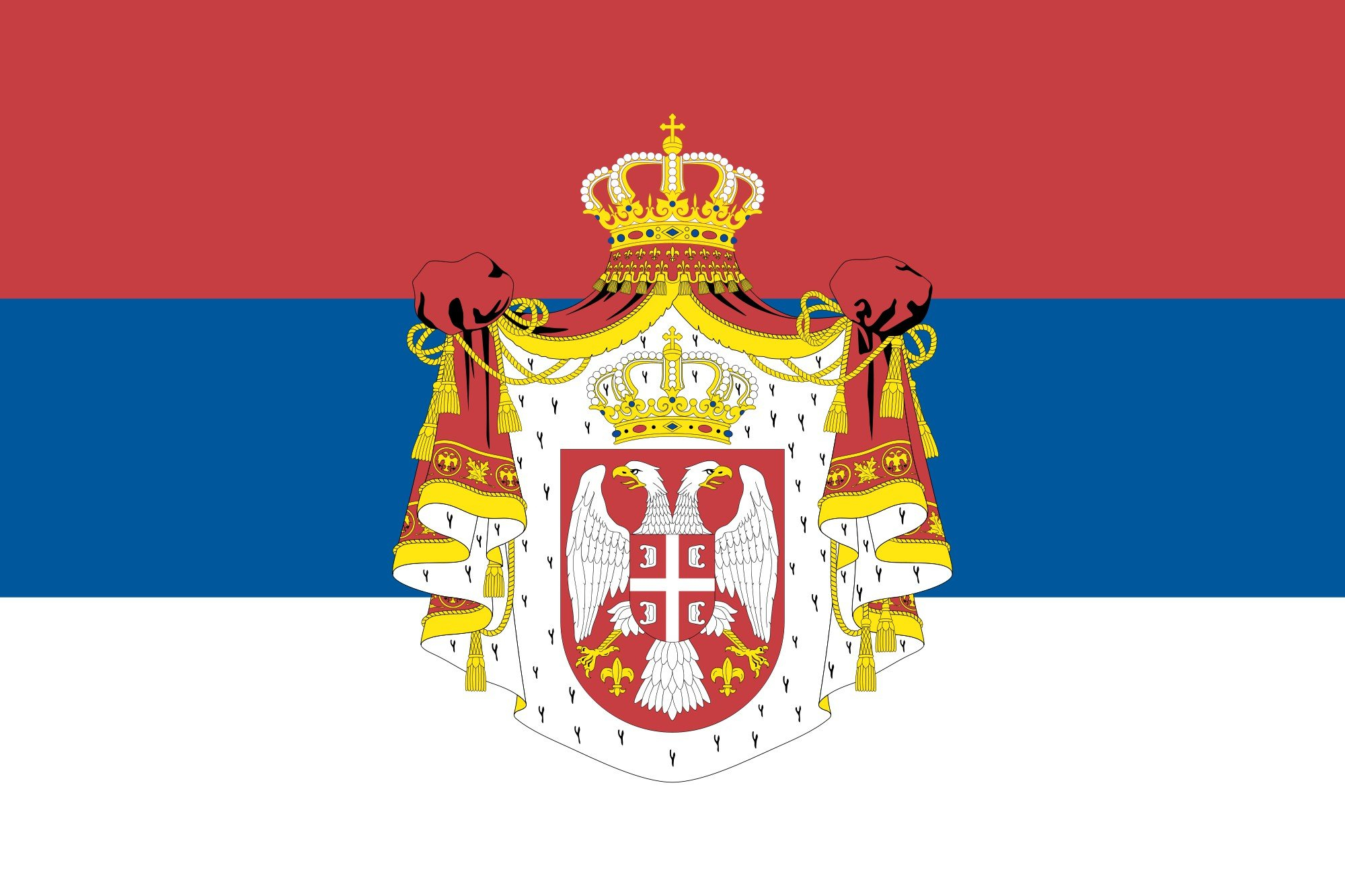 2000x1333 2000px-Flag of Serbia (1882-1918)_svg wallpaper | | 302444 |