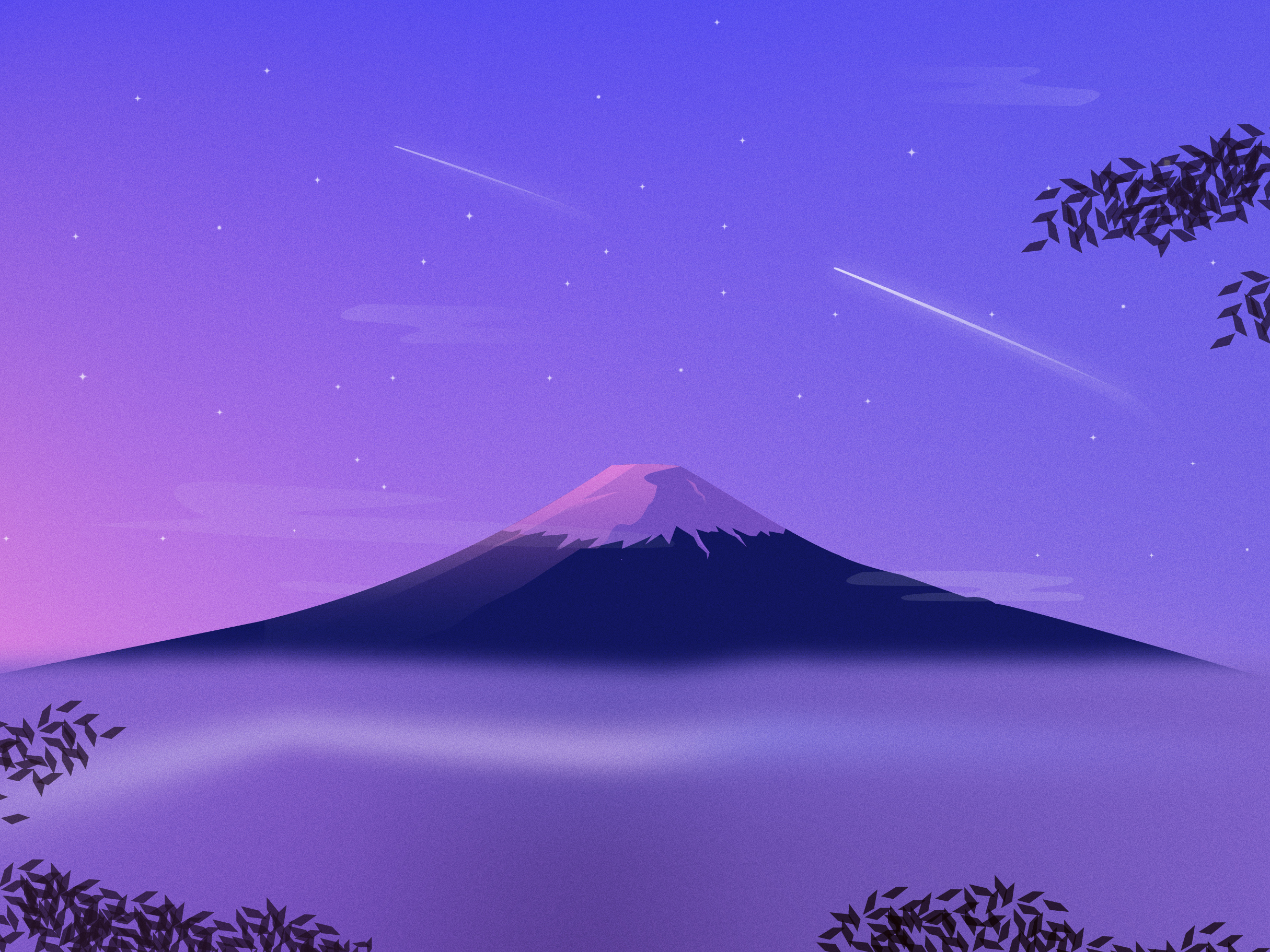 2430x1823 Mount Fuji Minimal, HD Artist, 4k Wallpapers, Images, Backgrounds, Photos and Pictures
