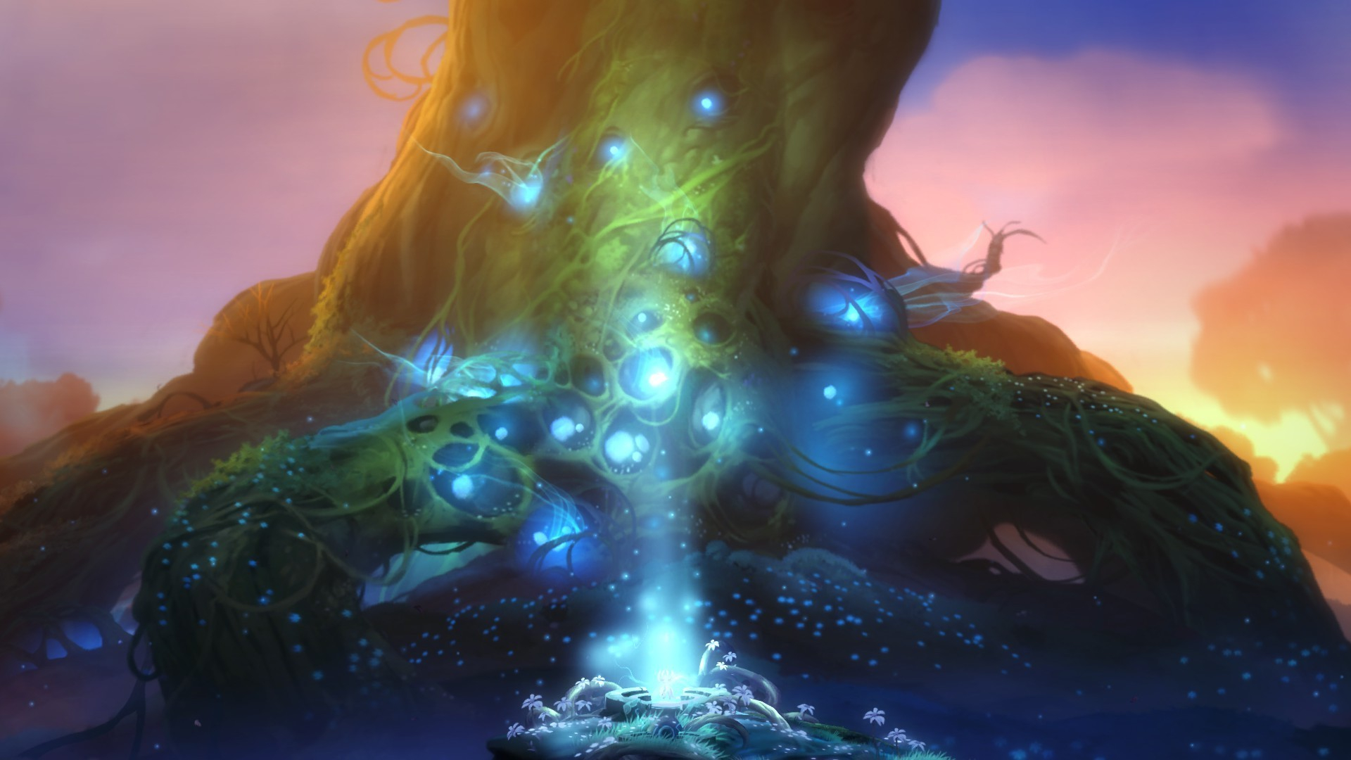 1920x1080 Wallpaper : fantasy art, glowing, roots, Ori and the Blind Forest, screenshot, px, computer wallpaper, special effects, geological phenomenon CoolWallpapers 610972 HD Wallpapers