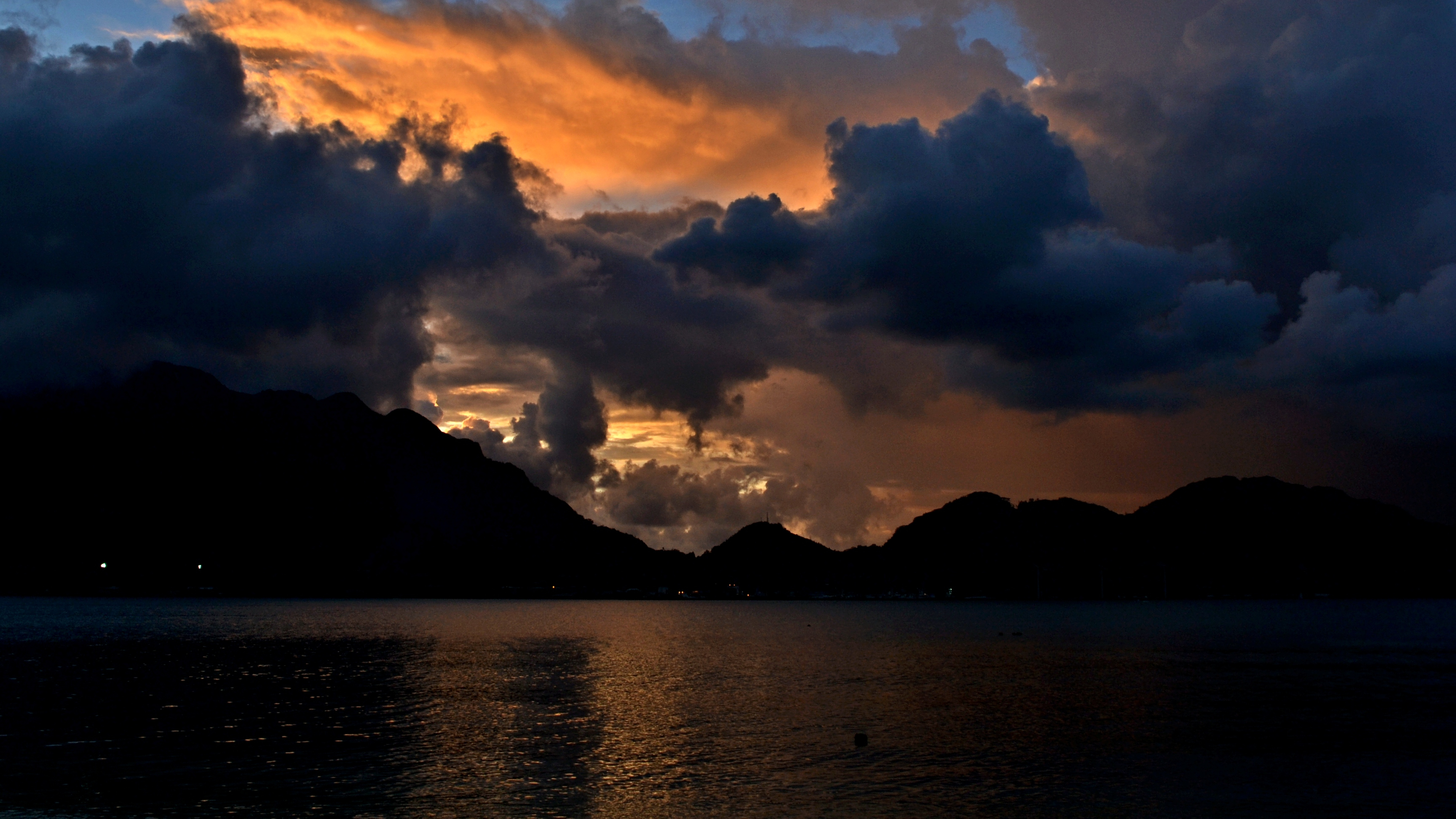 3456x1944 Wallpaper : ocean, sunset, sea, night, clouds, island, Indian, Victoria, Seychelles, mahe 981122 HD Wallpapers